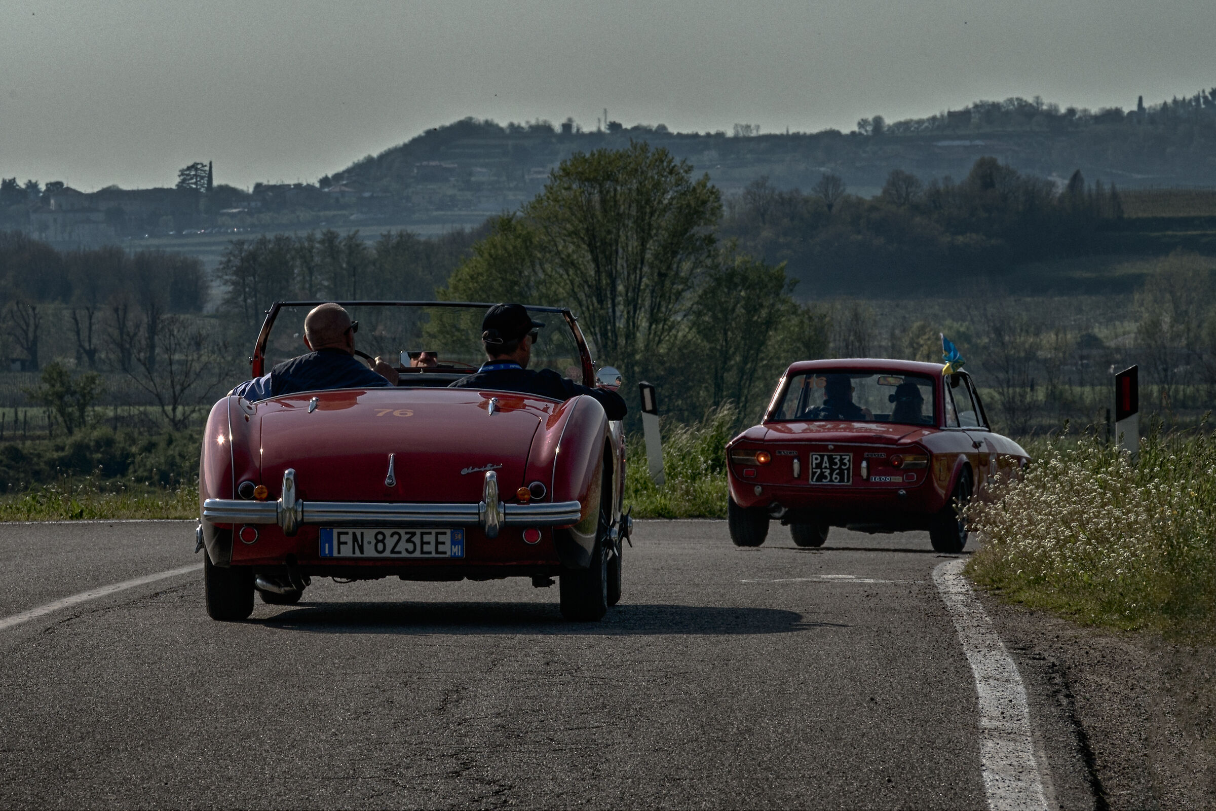 Austin Healey 100 BN1 and Fulvia Coupé 1600 HF