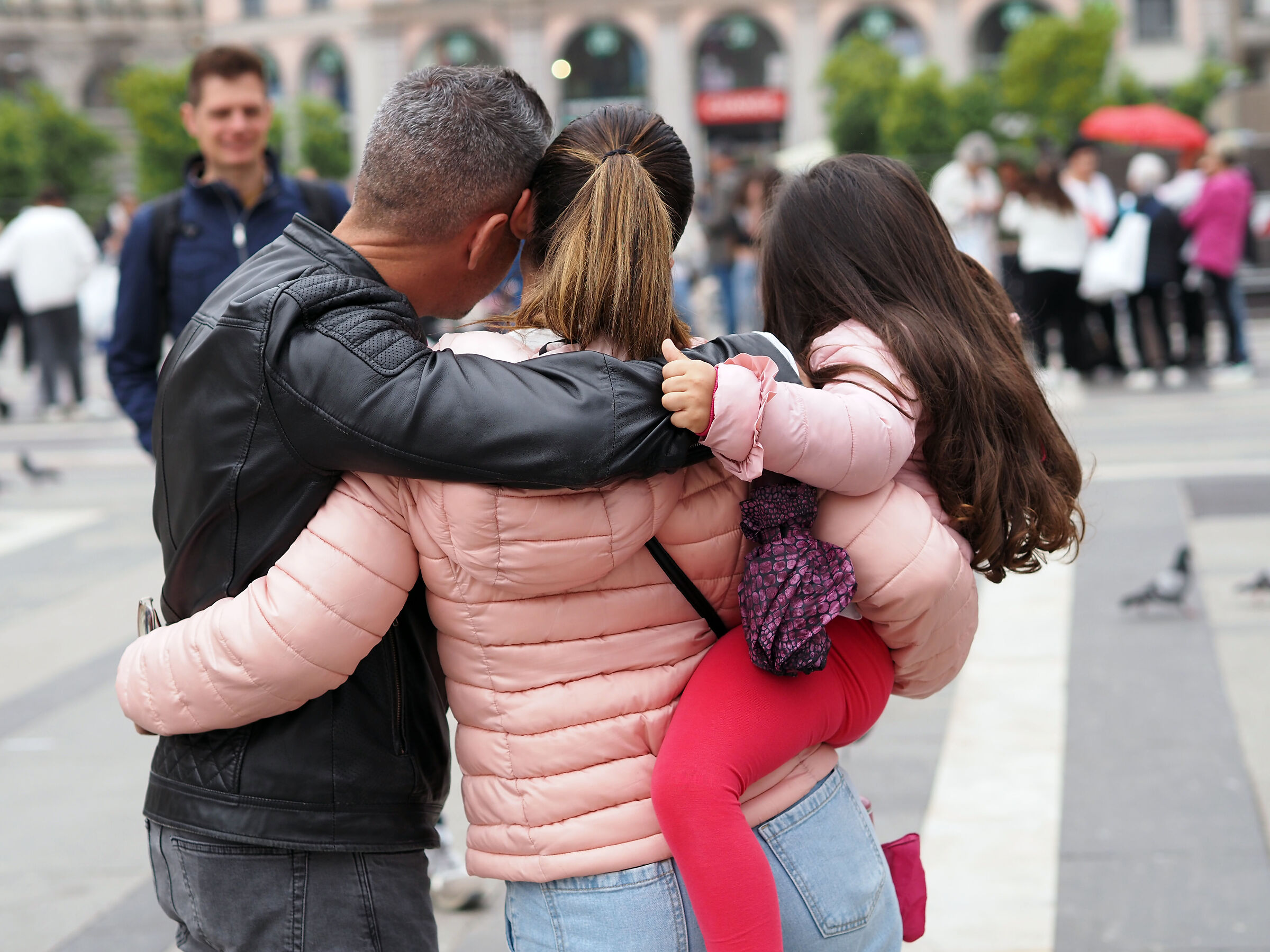 una famiglia unita per la foto