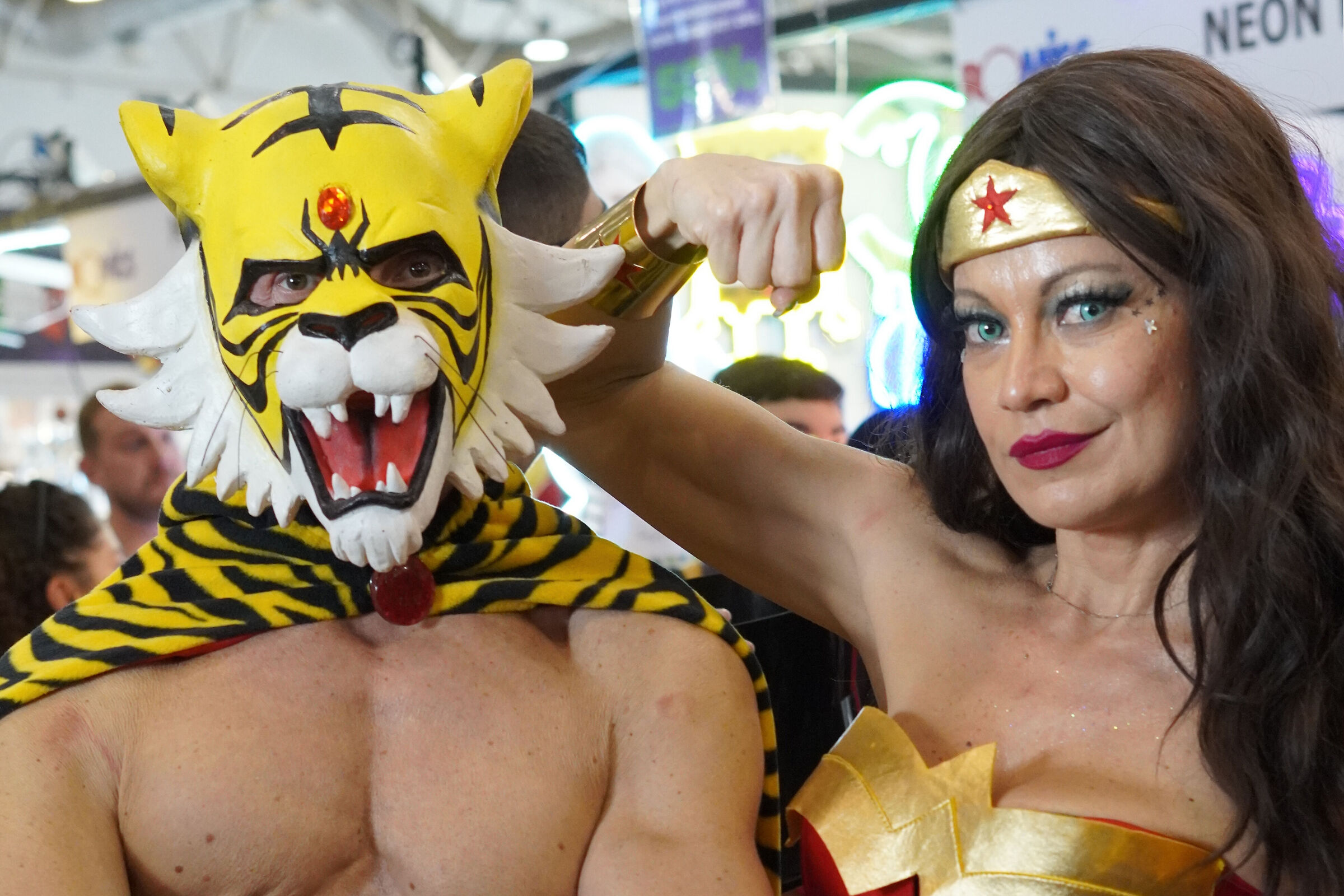 Wonder Woman versus Tiger Man