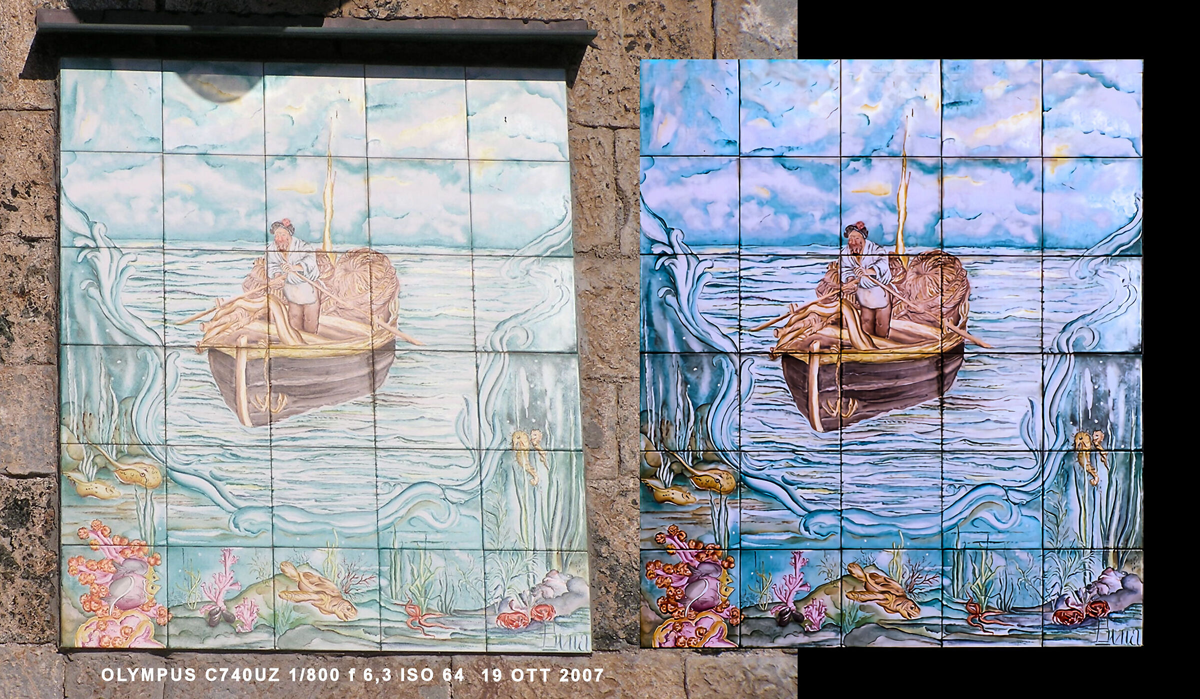 Mosaico nel porticciolo di Framura