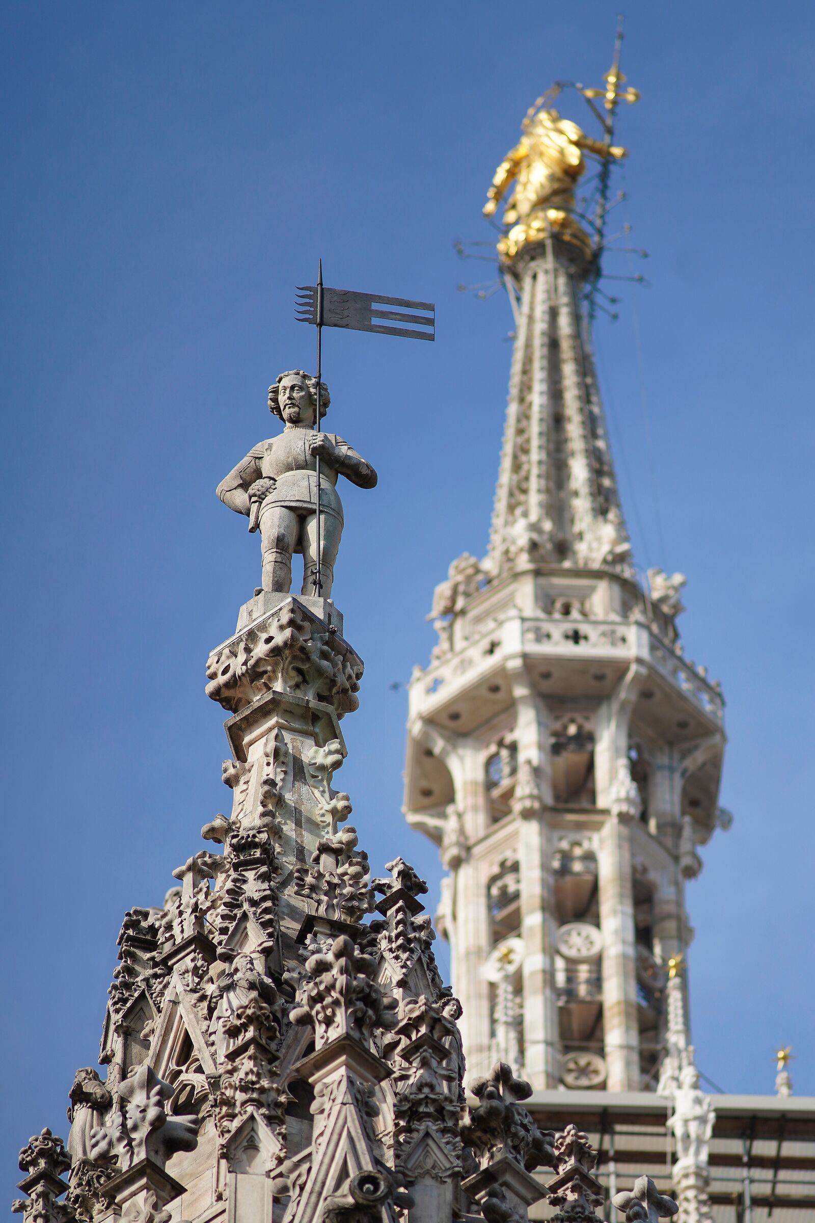Carelli Spire and Major Spire of the Duomo