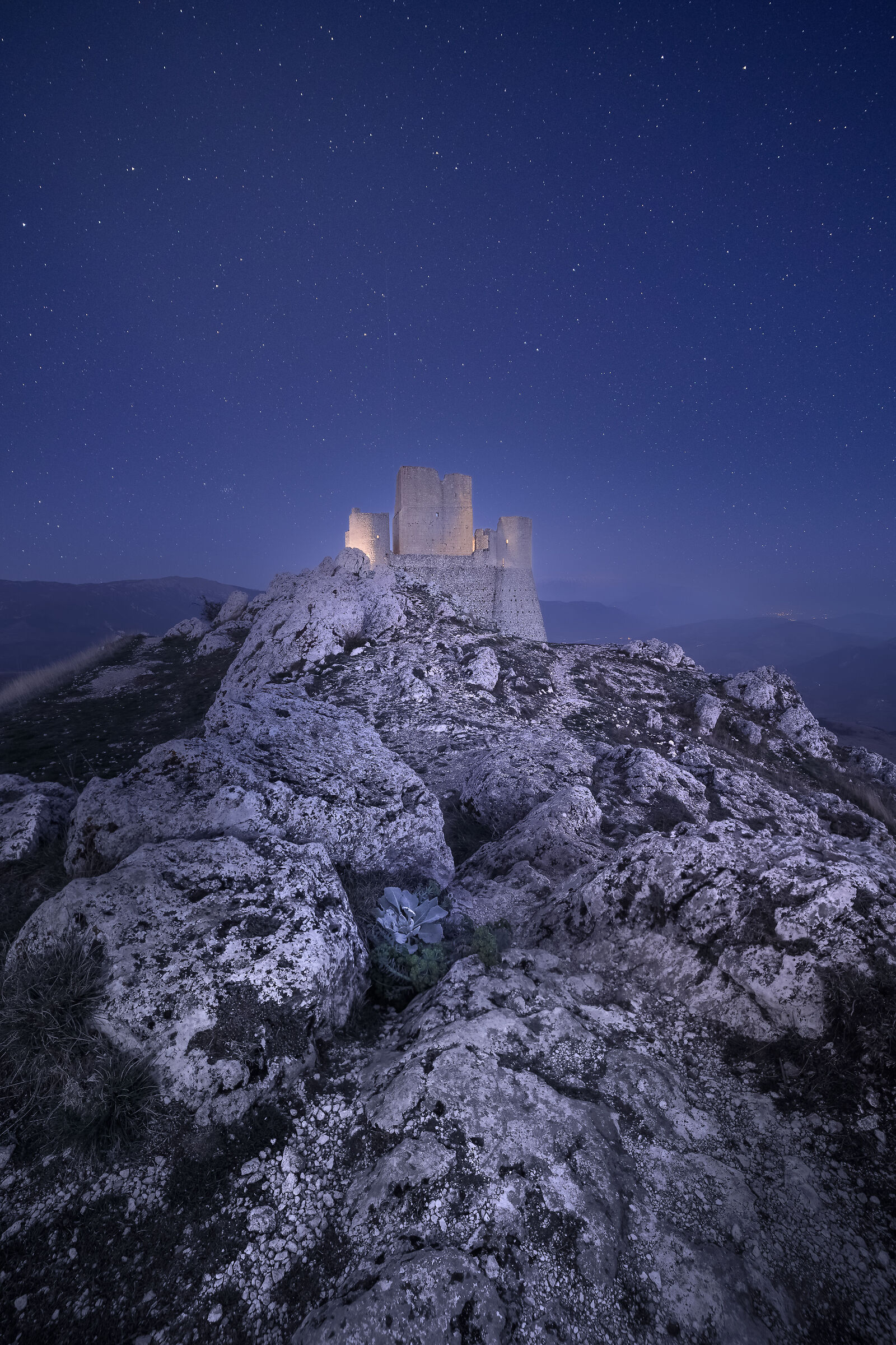 Rocca Calascio in the starry sky