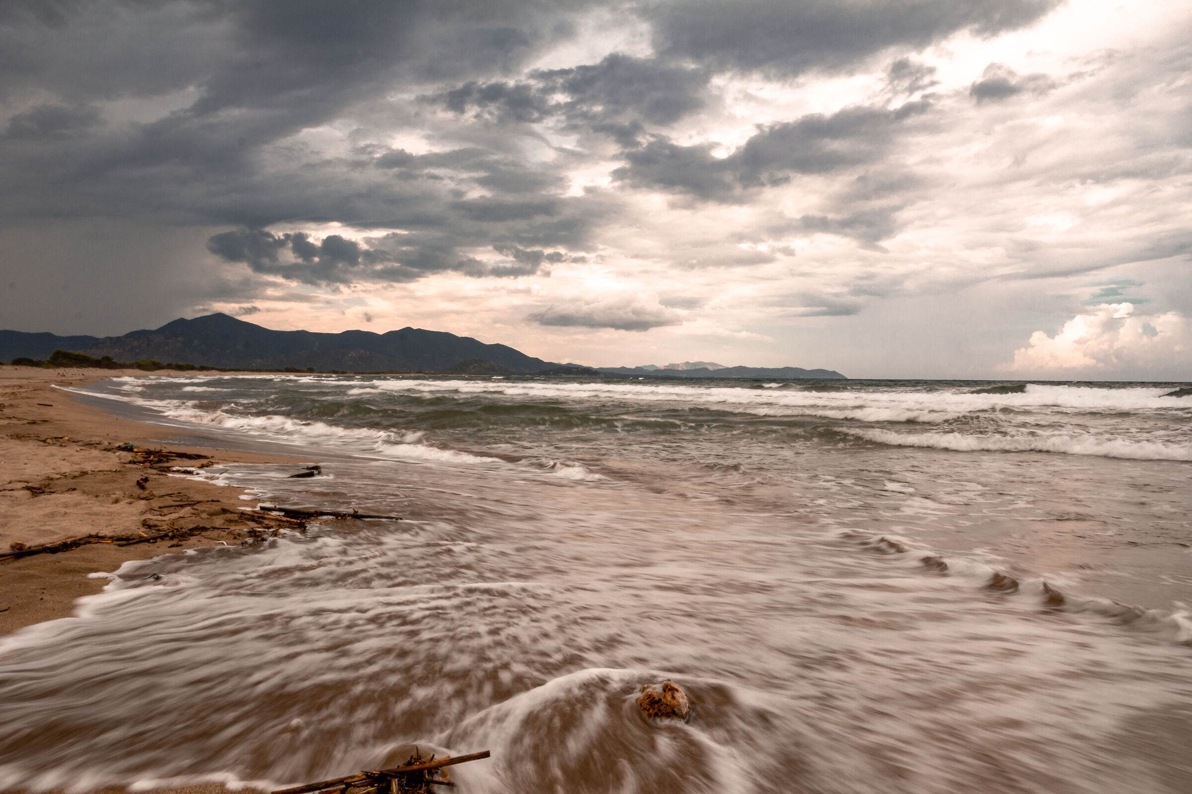 Feraxi beach after the storm