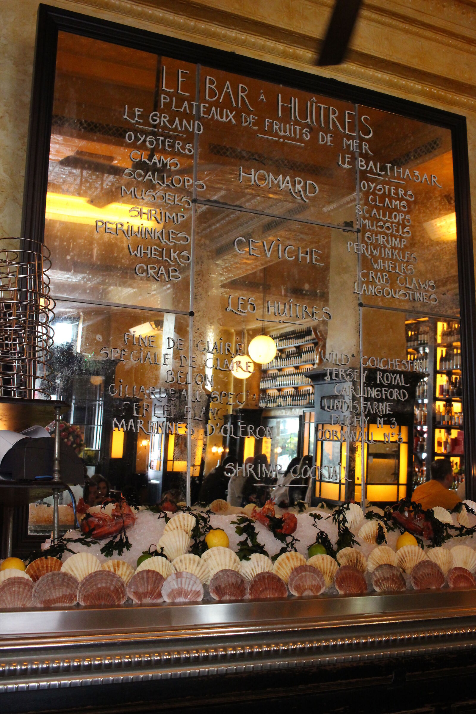 il menu di Le Balthazar Londra