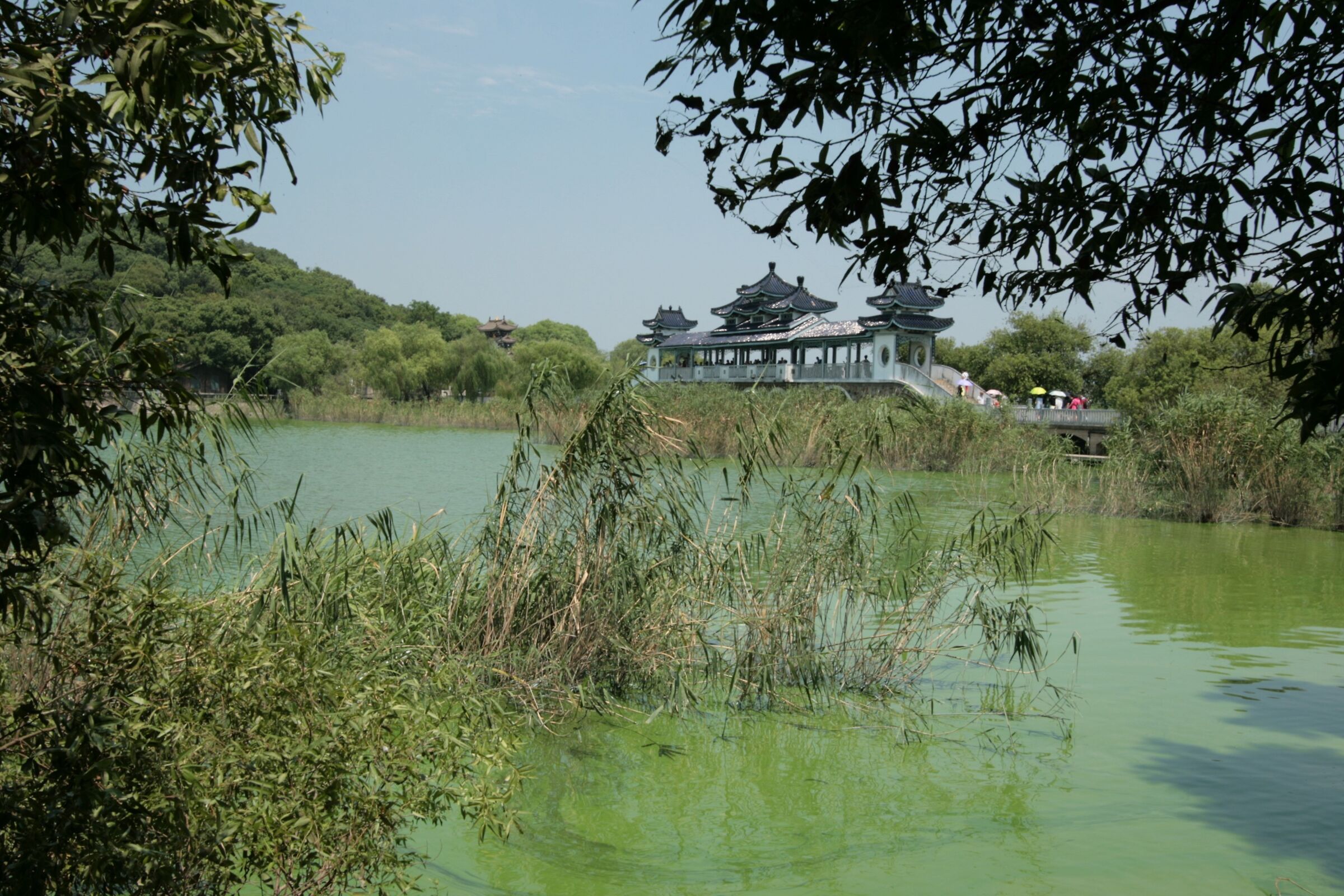 Wuxi, Taihu Yuantouzhu, ponte pedonale