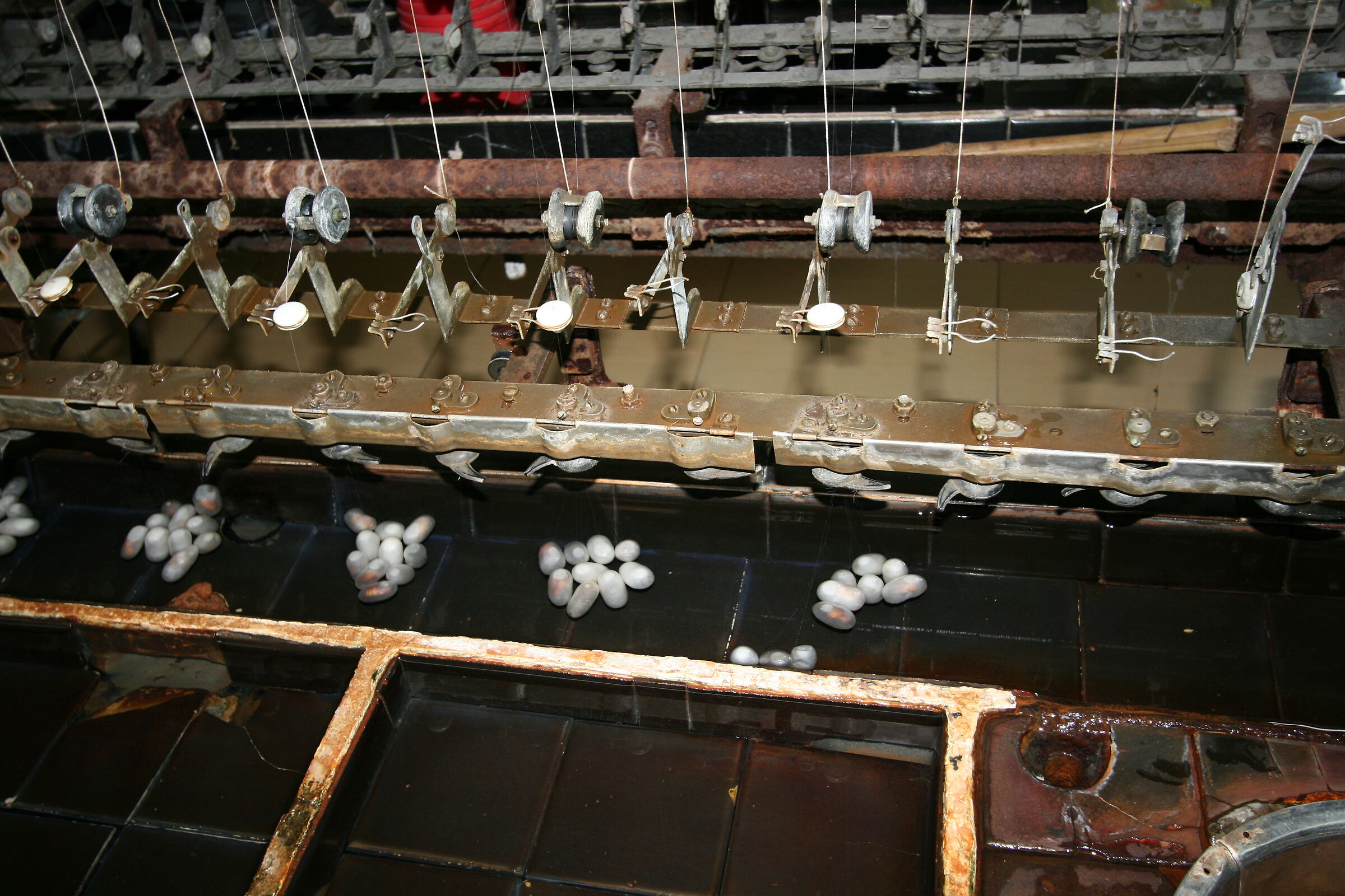 Suzhou, Museo della Seta, dal bozzolo al filo di seta