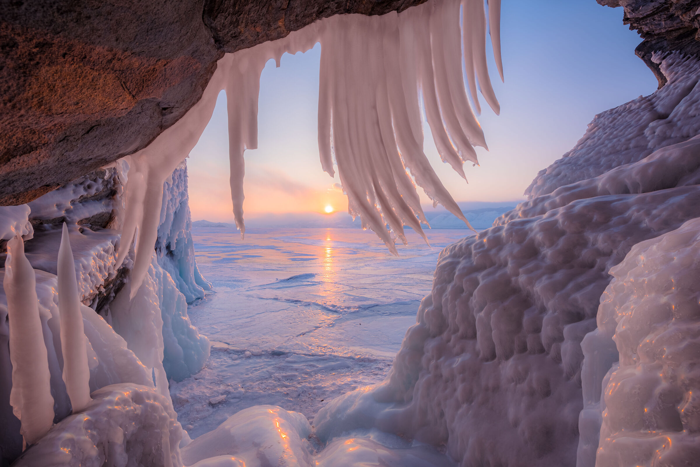 Sunset over Lake Baikal