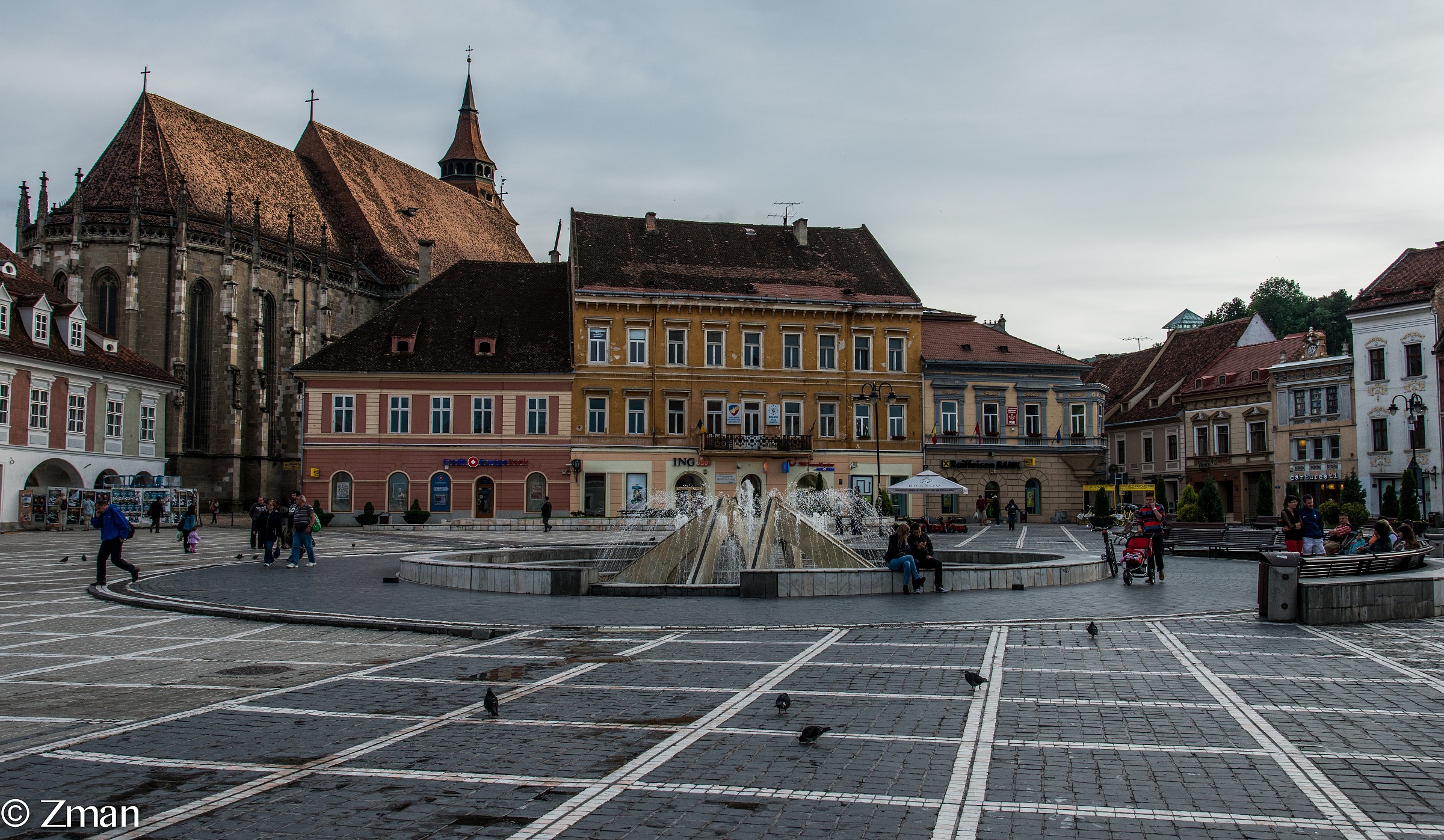 Brasov Main Square and Church