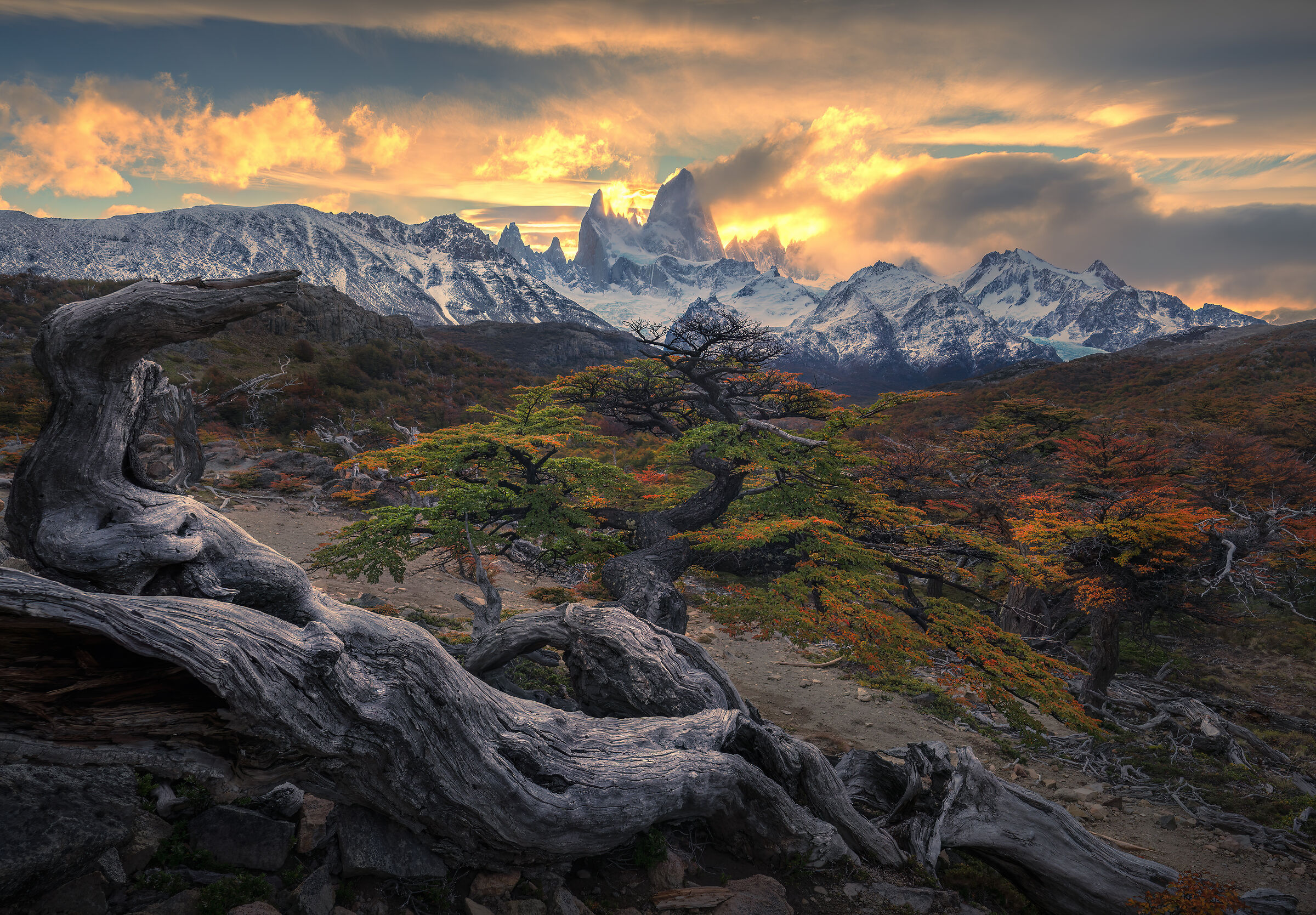 fitz roy al tramonto