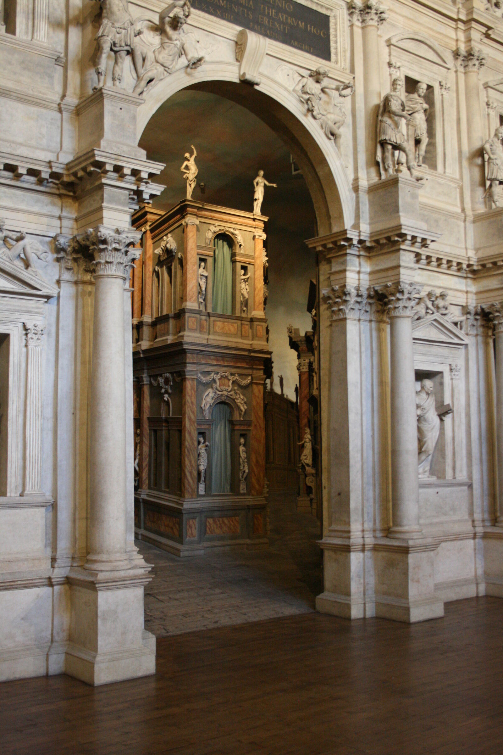 On the stage of the theatre