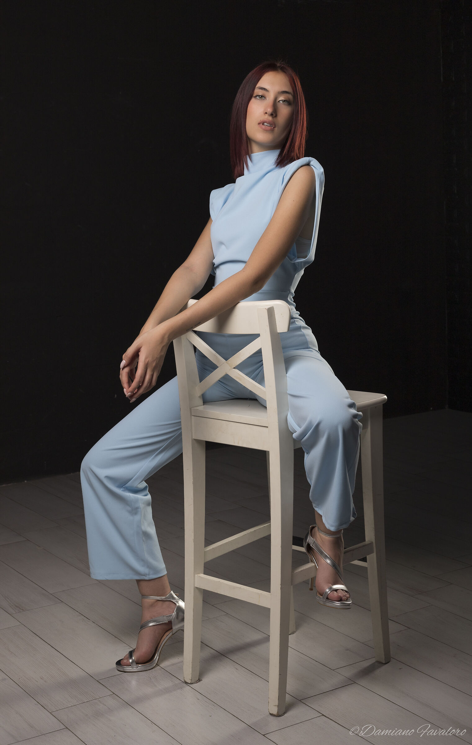 In relax sullo sgabello