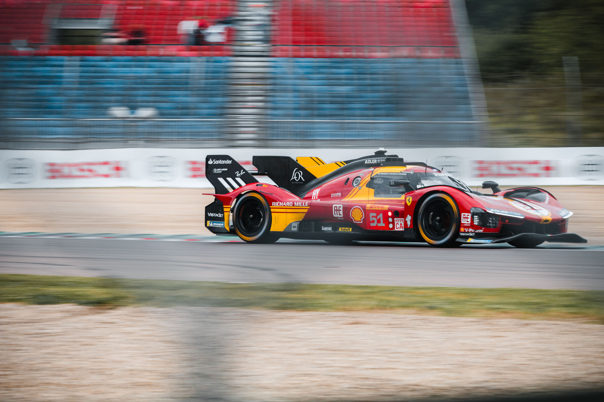 Ferrari 499p Panning shot