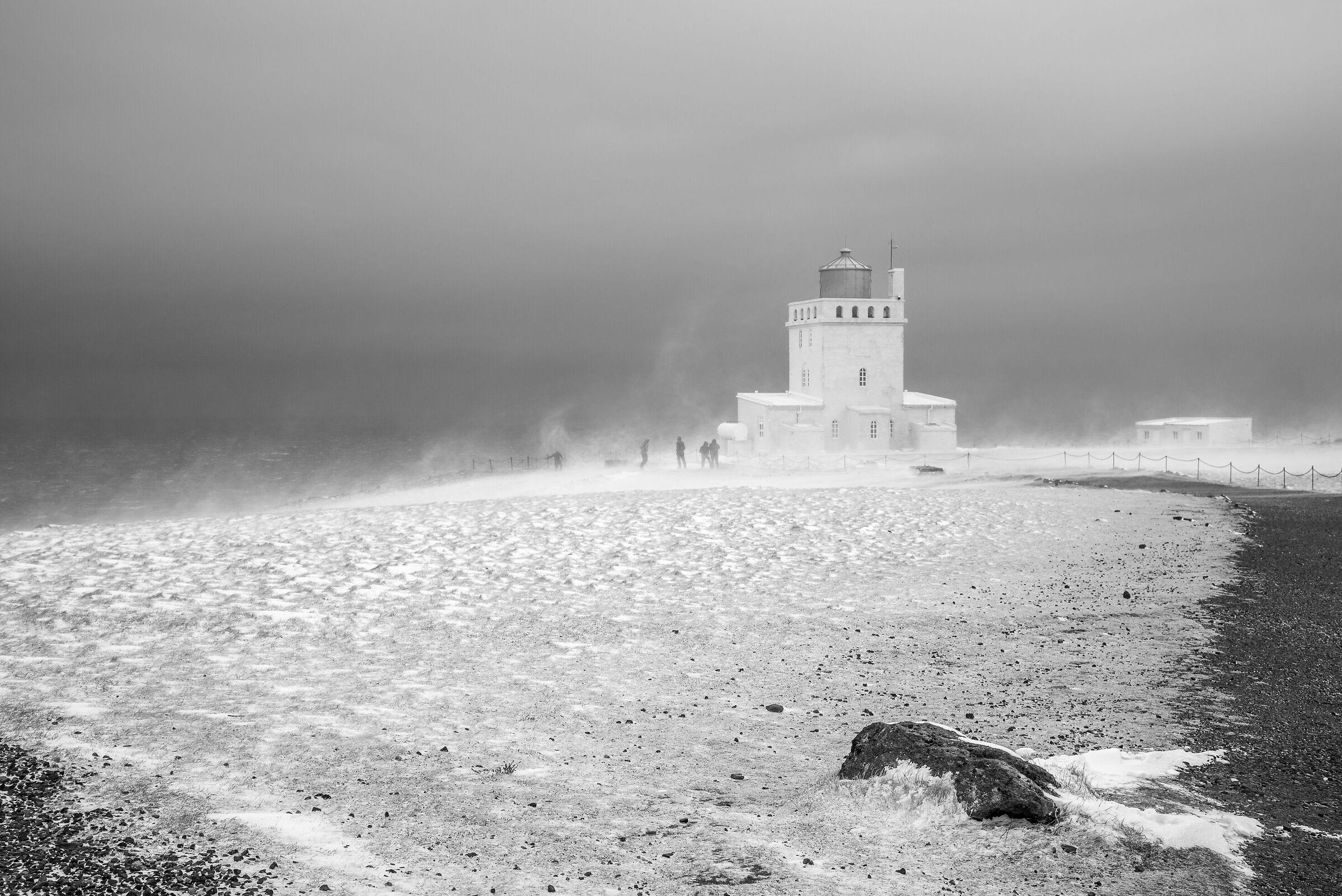 Dyrhólaey Lighthouse B&W