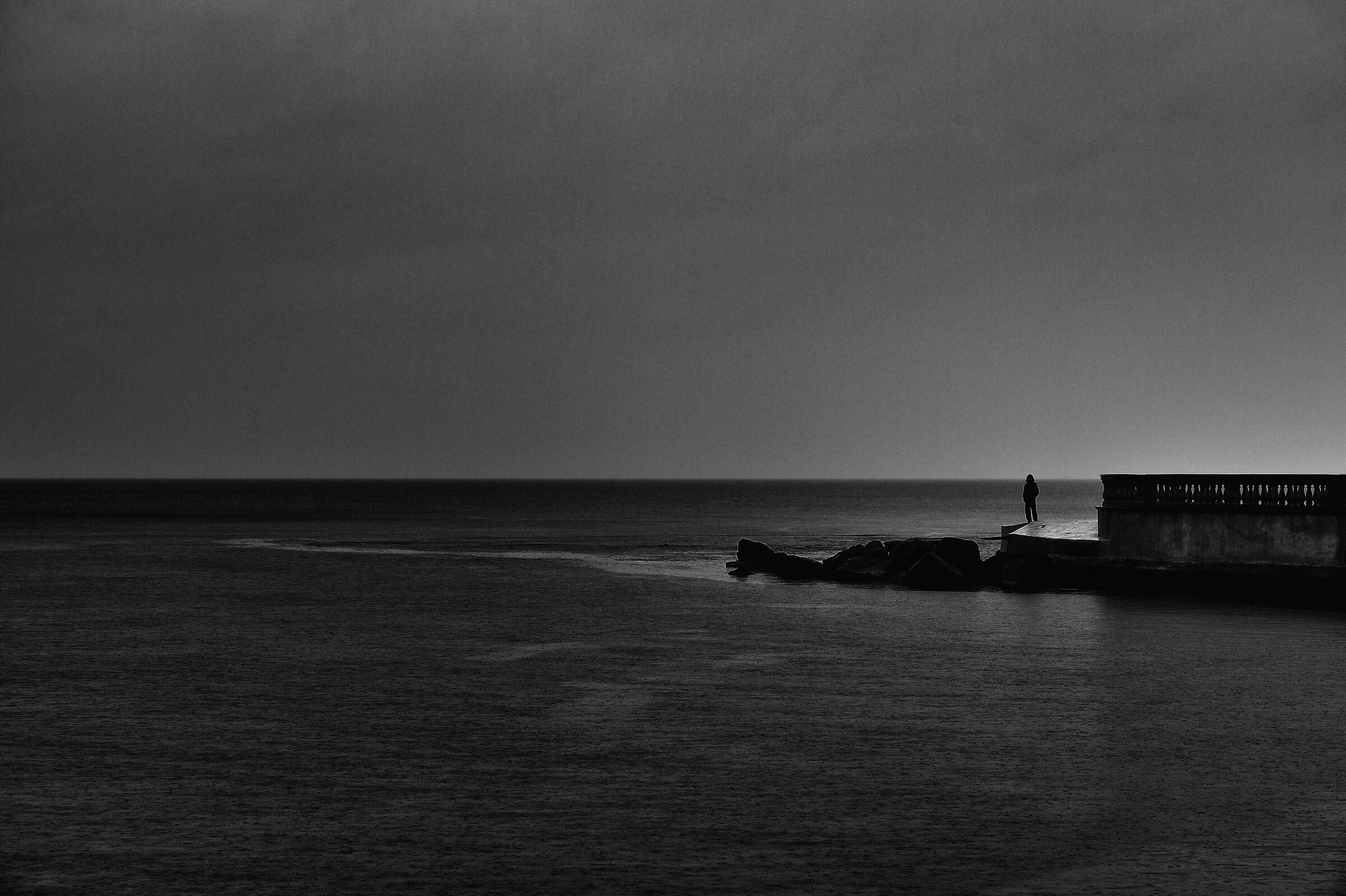 When the evening finds us alone