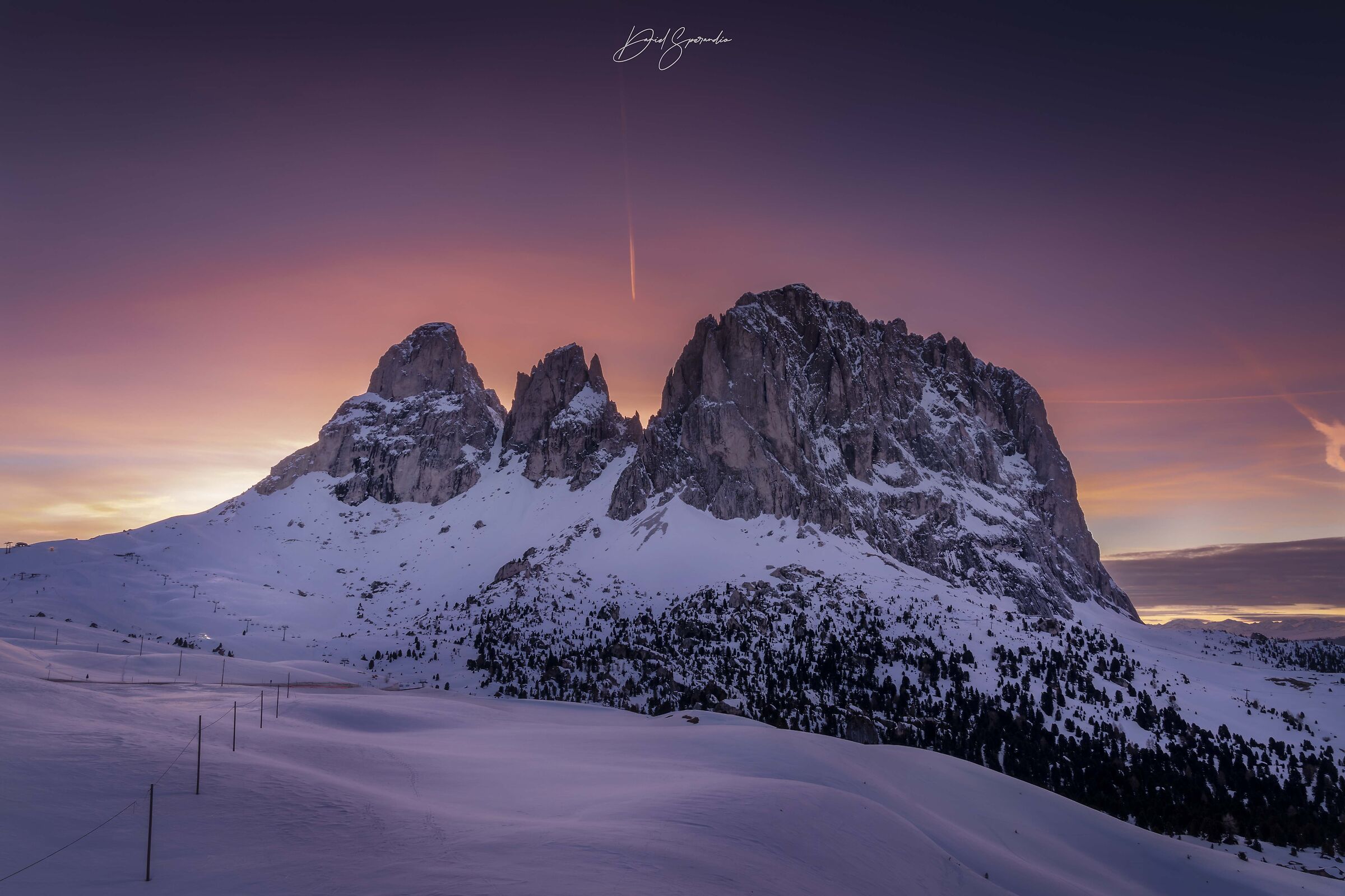 Fuoco sul Sassolungo