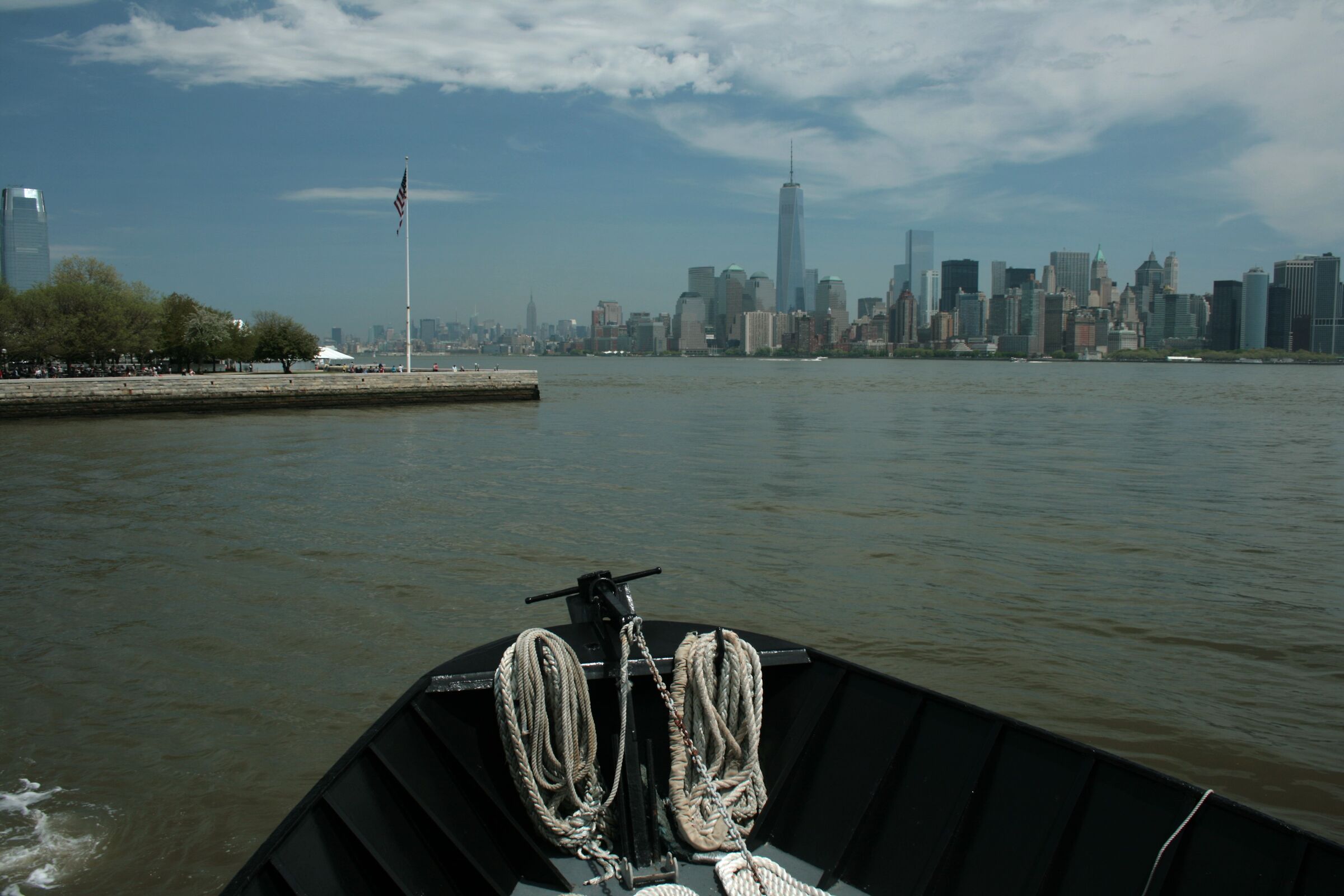 attracco ad Ellis Island