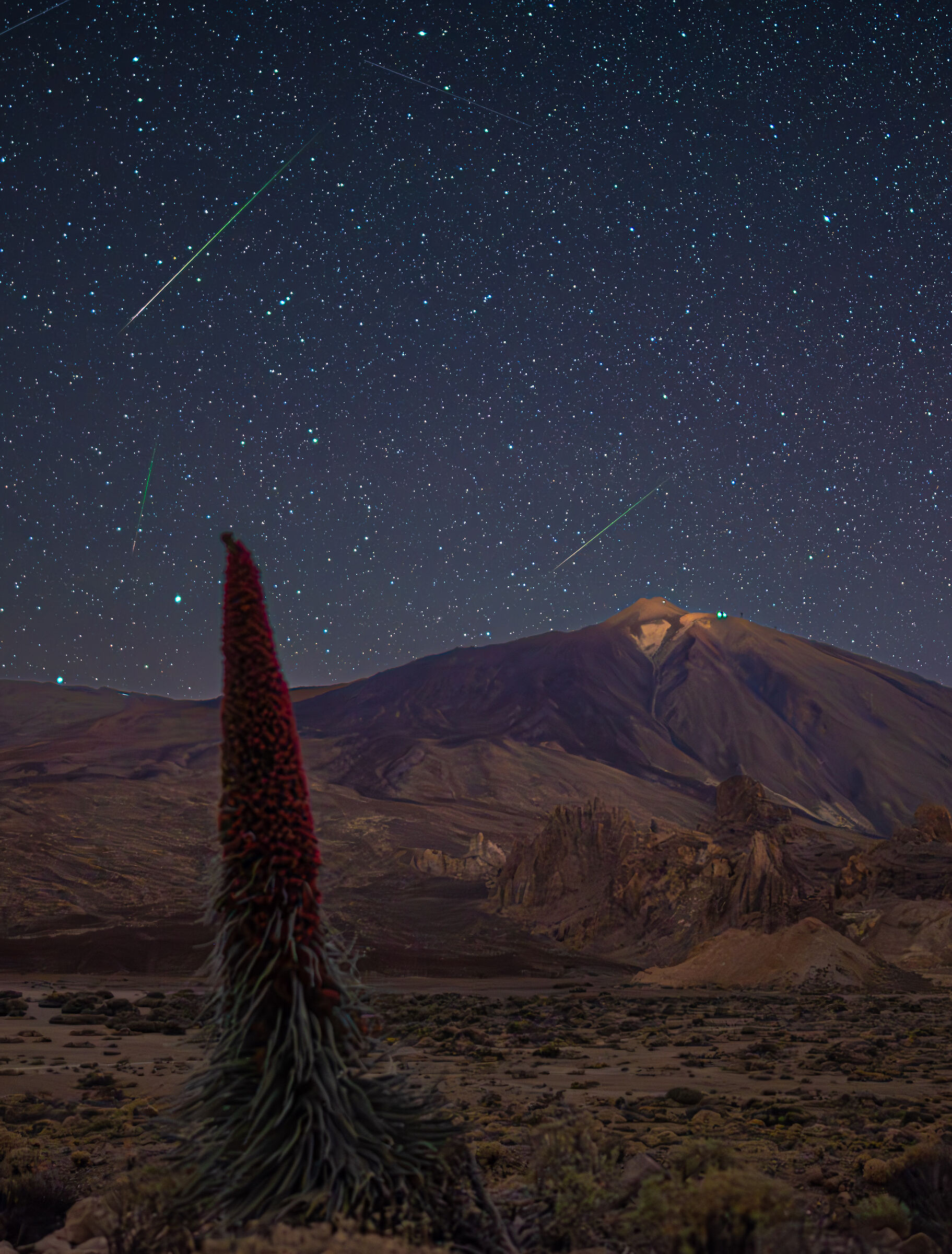 meteore eta-acquaridi multiple sul Teide e sul Tajinaste