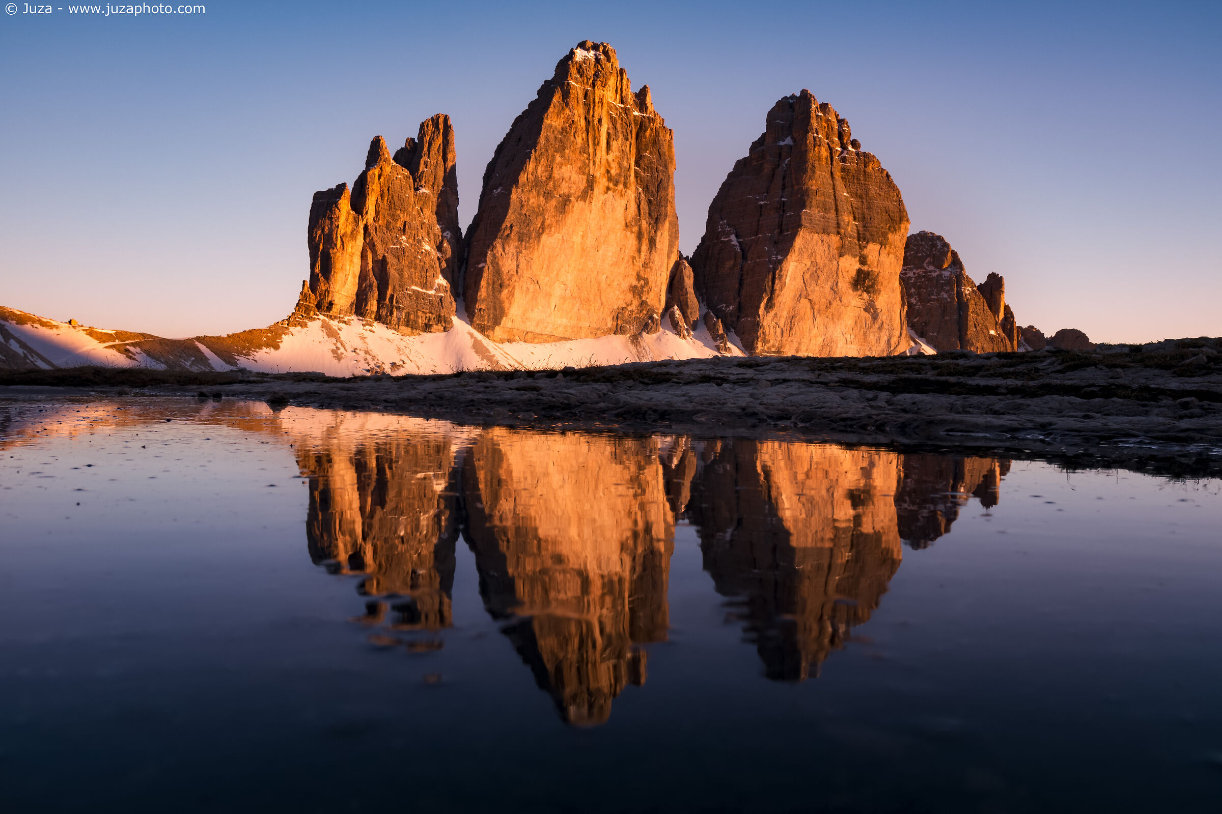 The Three Peaks reflected