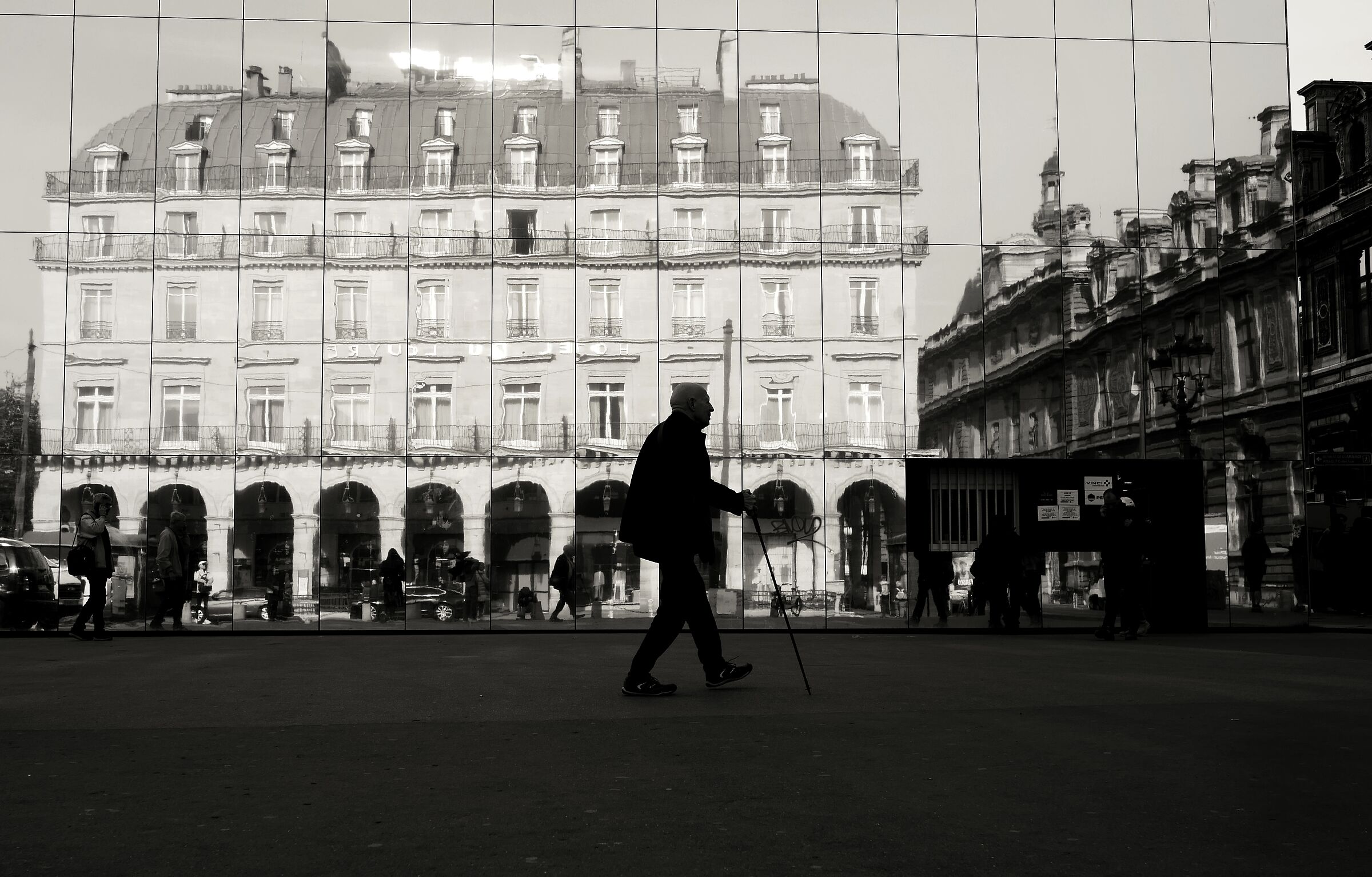 Reflections outside the Louvre