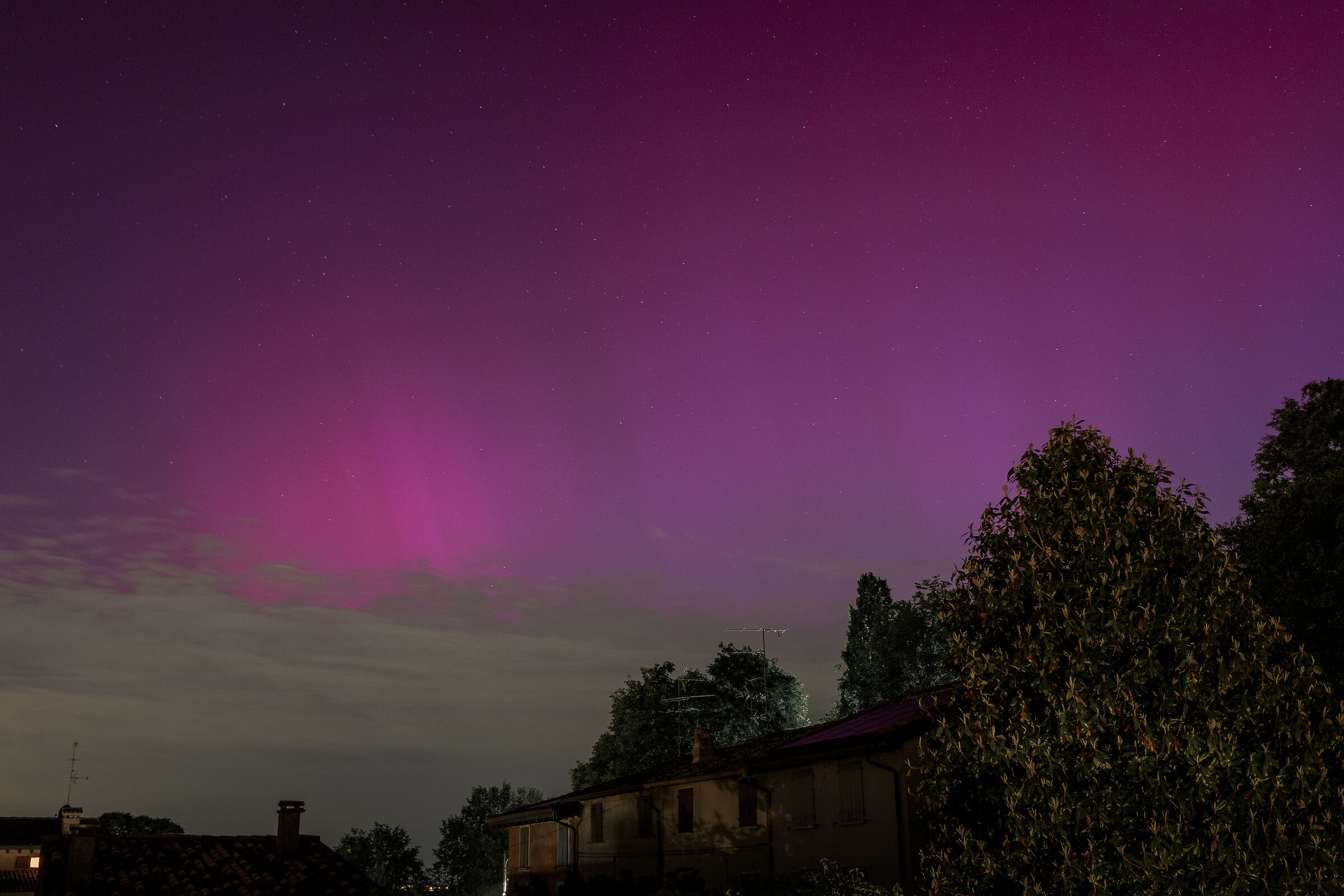 Aurora Boreale a Castellaro Lagusello (mn)