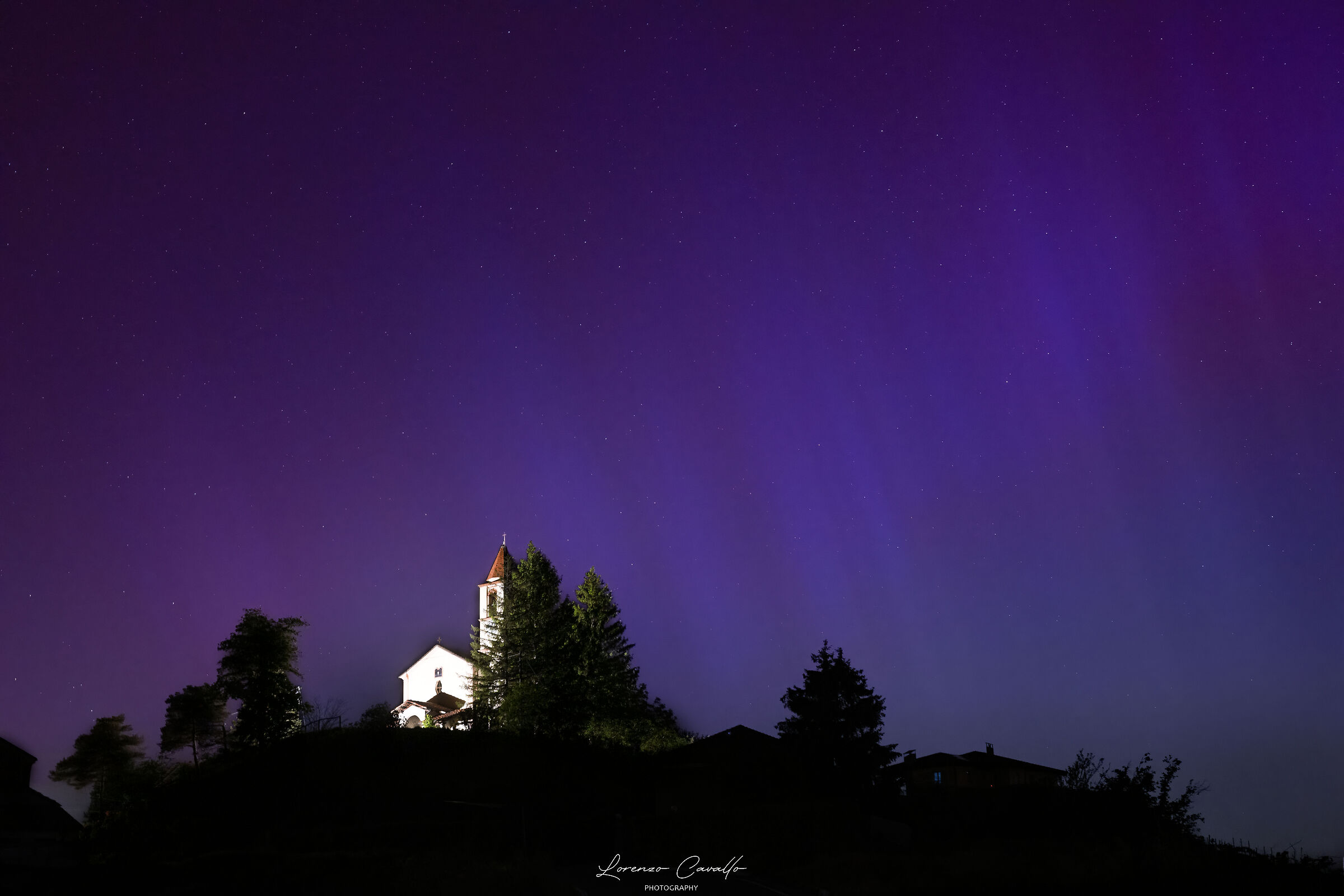 Aurora boreale a Roncogennaro