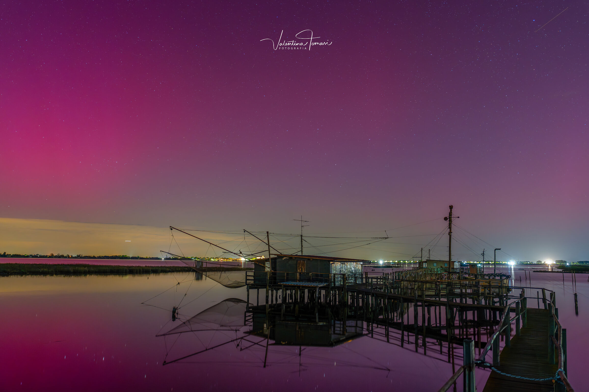 Aurora nelle valli di Comacchio