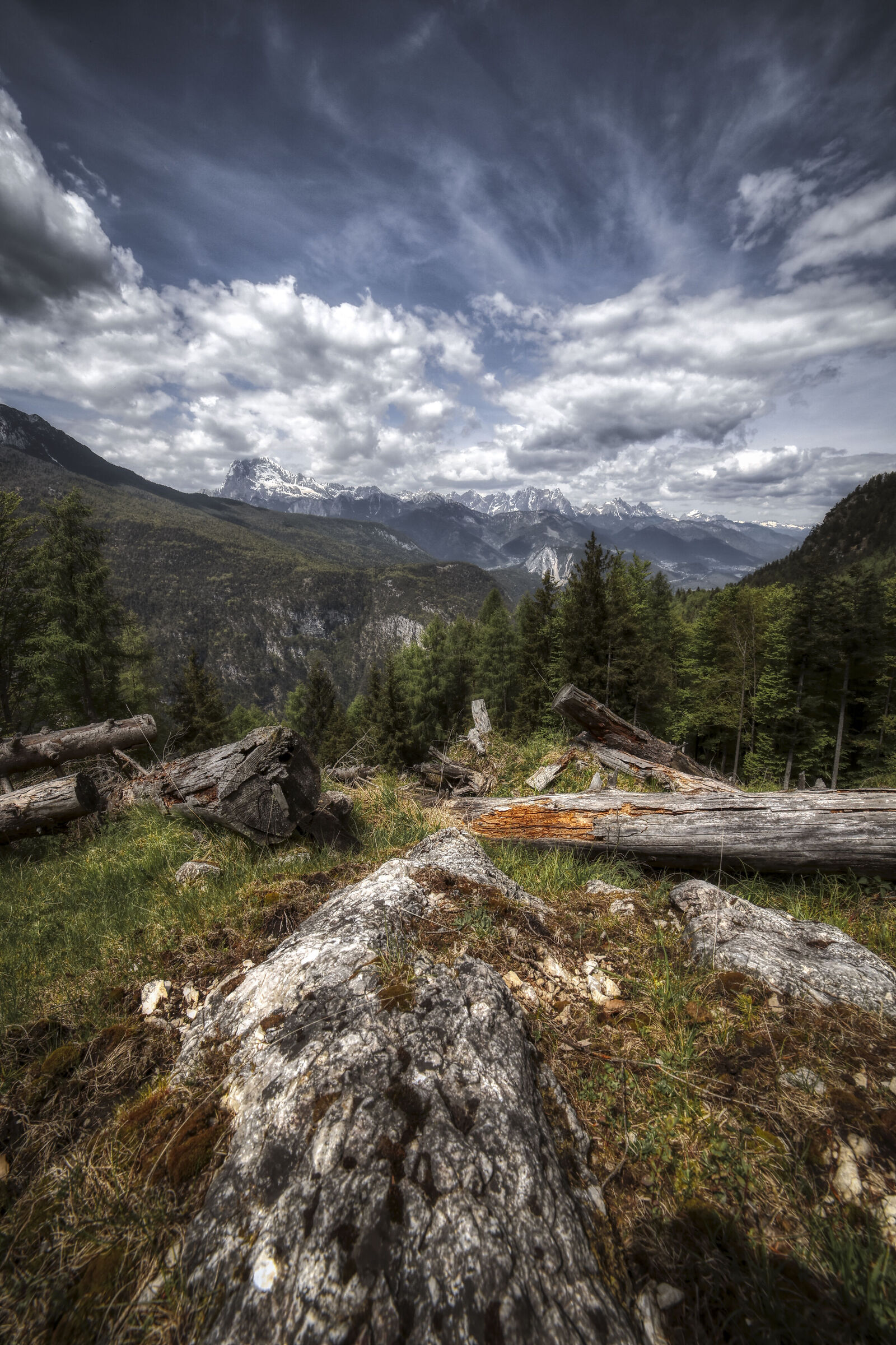 View of the Cadore valley - Antelao and marmarole
