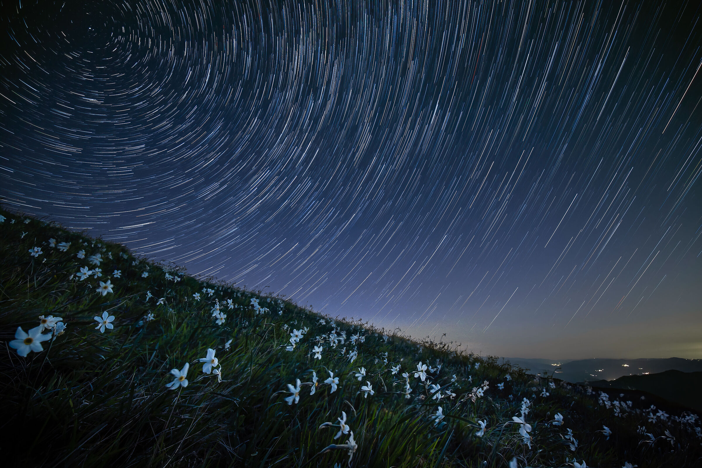 Star trail Monte Croce