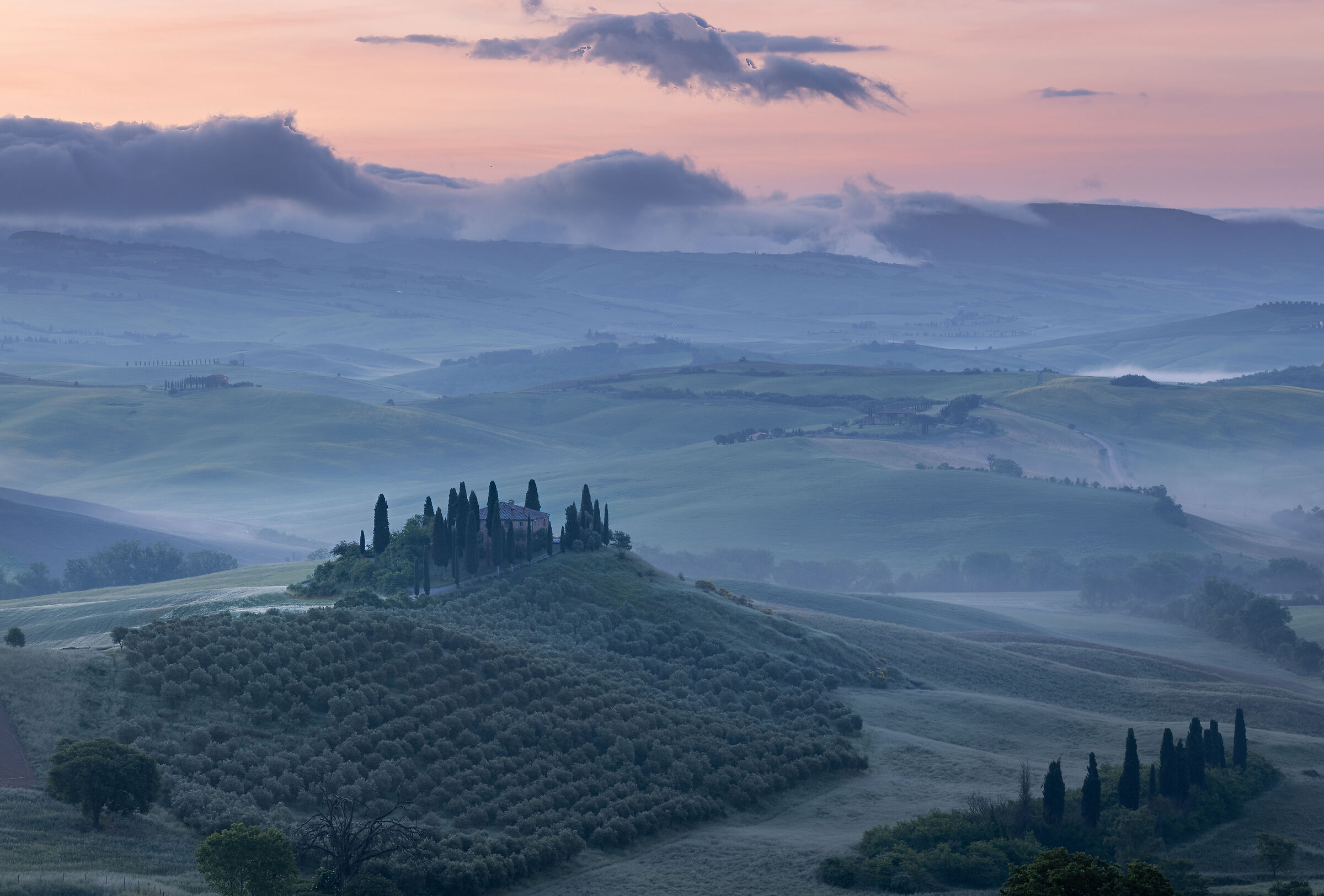 Sunrise in Val d'Orcia