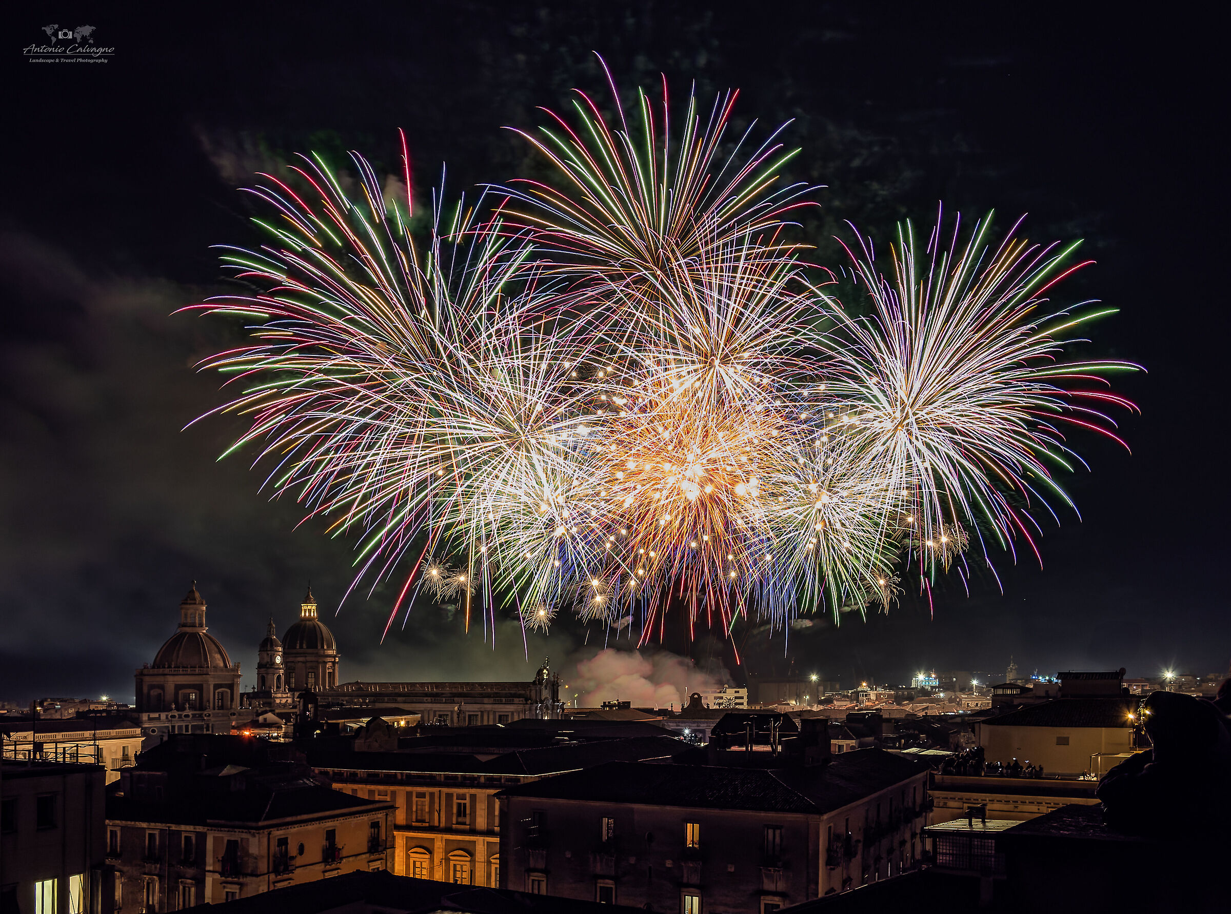 Fuochi della sera del 3 febbraio Sant'Agata 2024