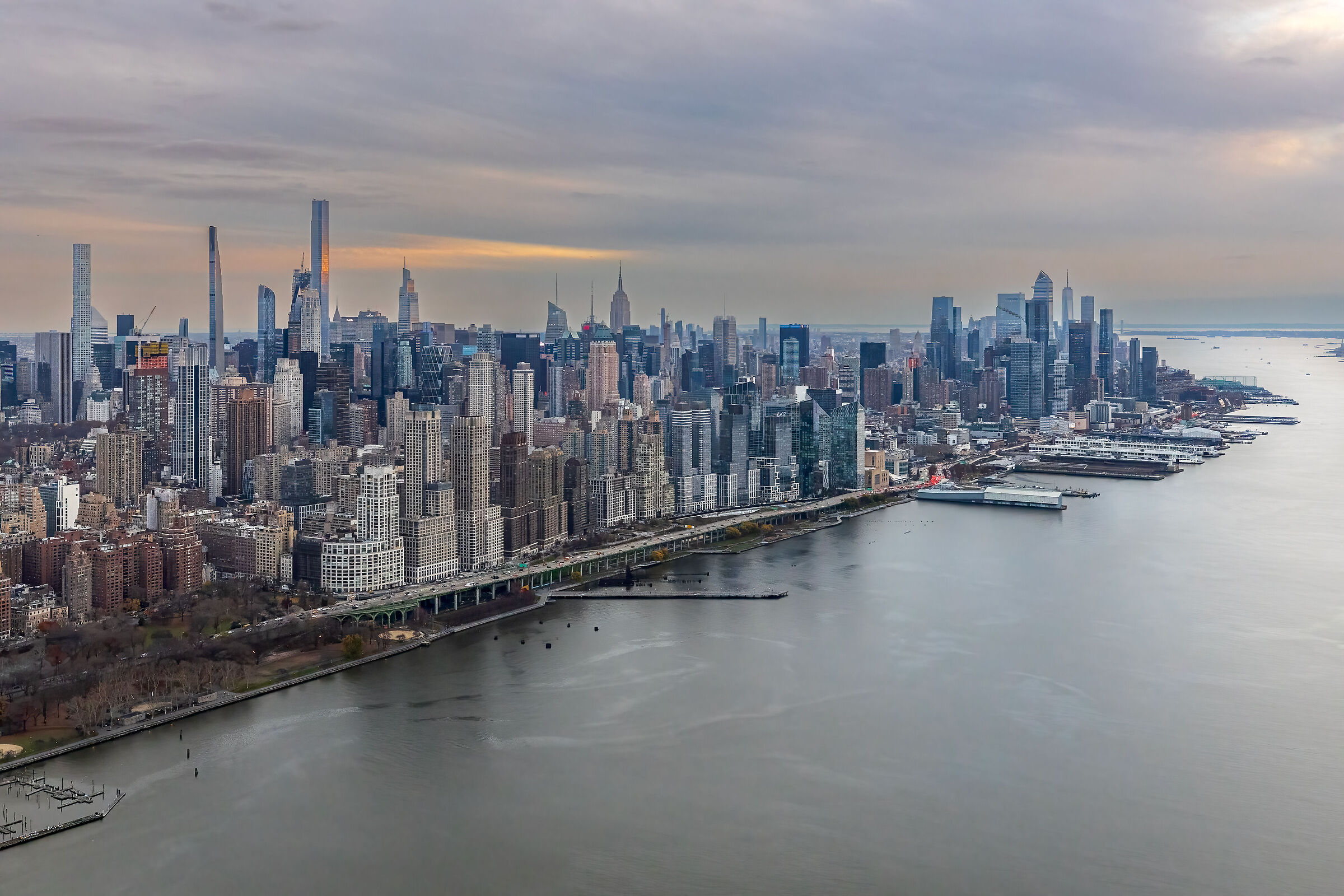 spotlite on skyscraper