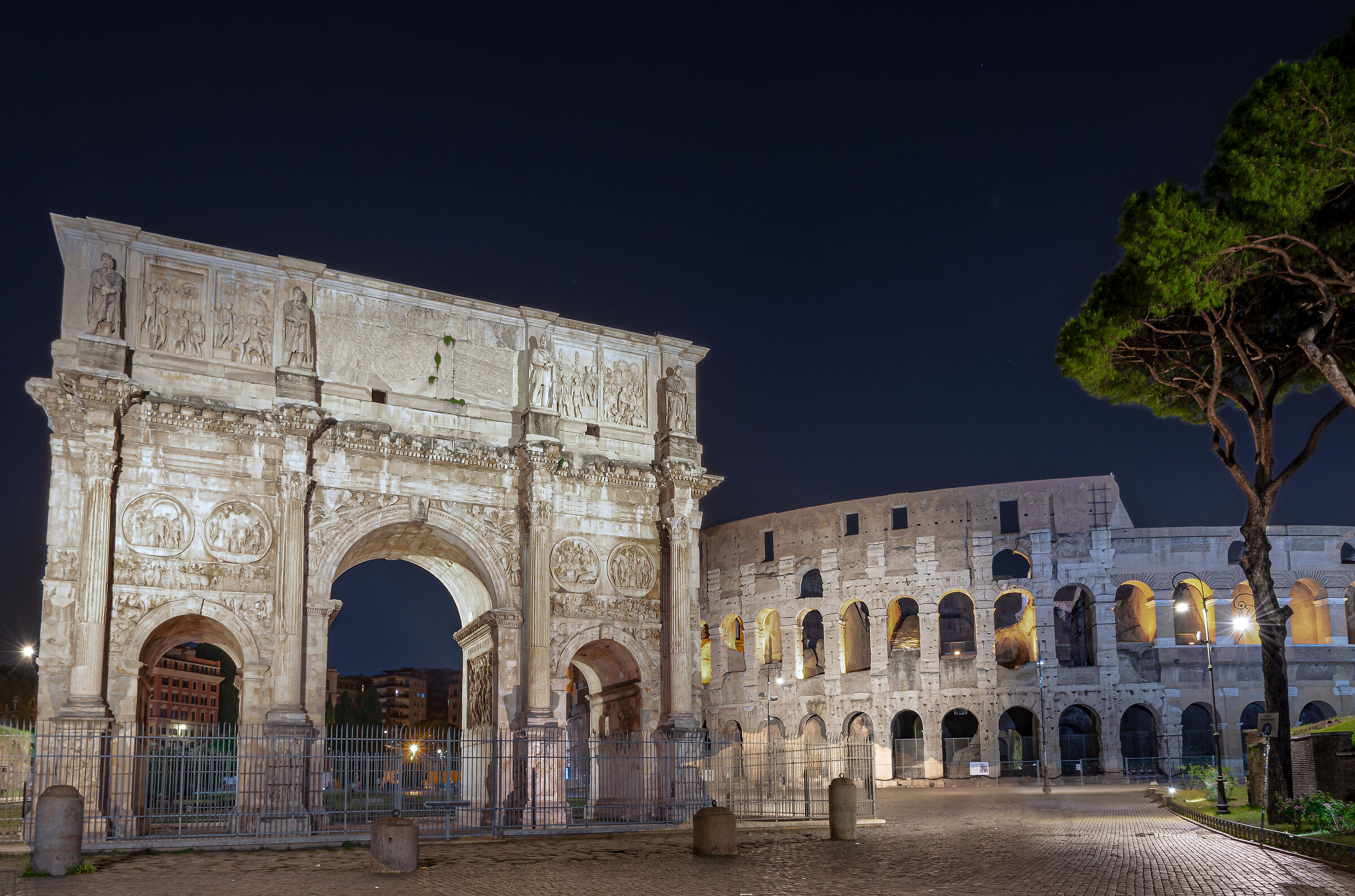 Arch of Constantine and Colosseum