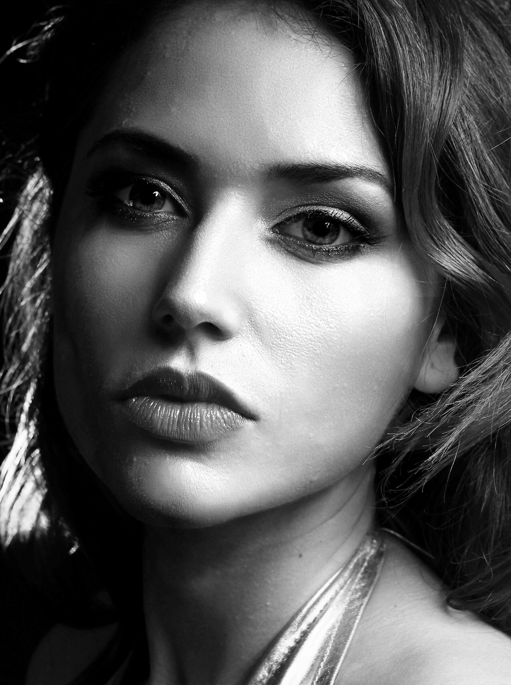 Woman's gaze