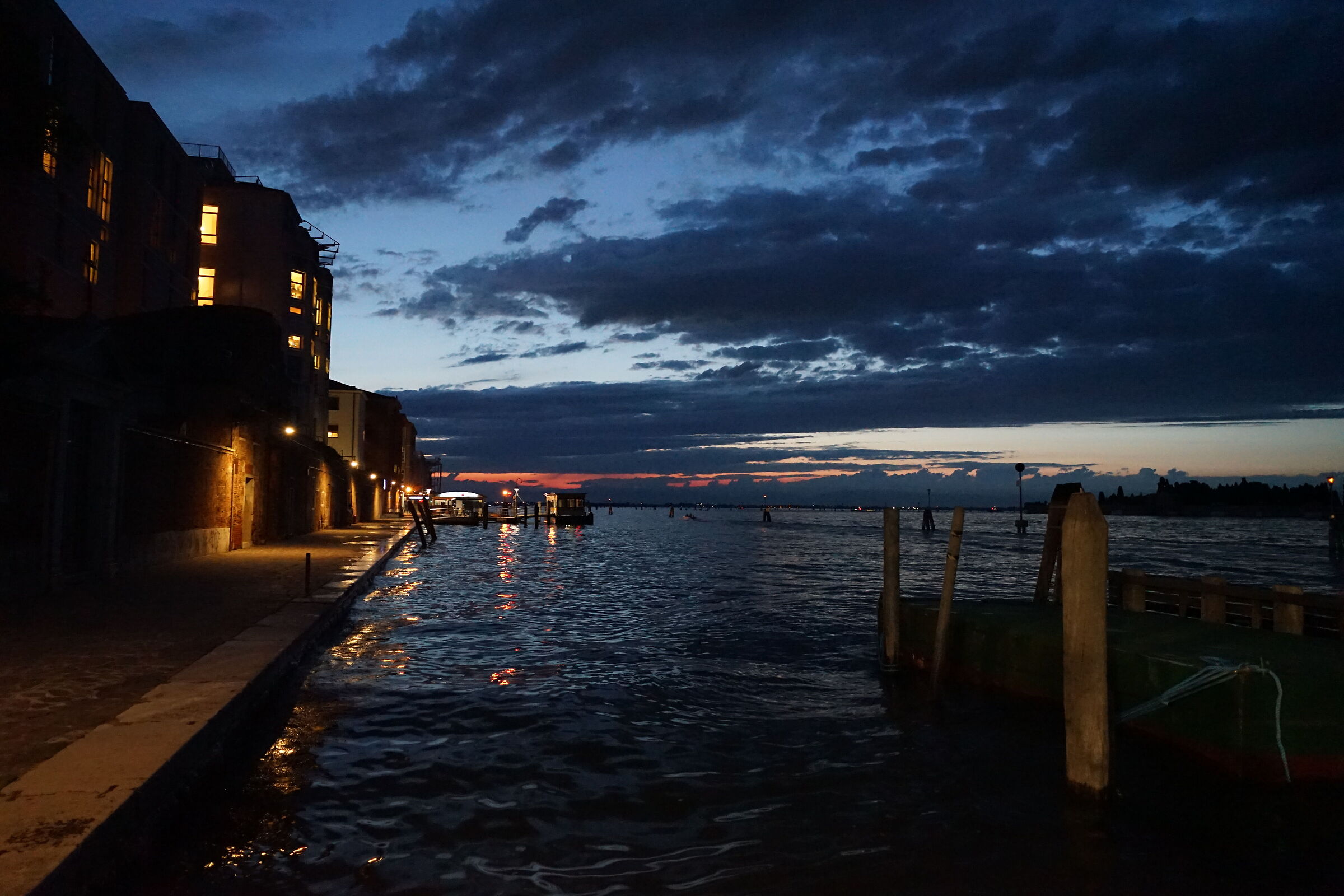 Sunset over the Venetian lagoon