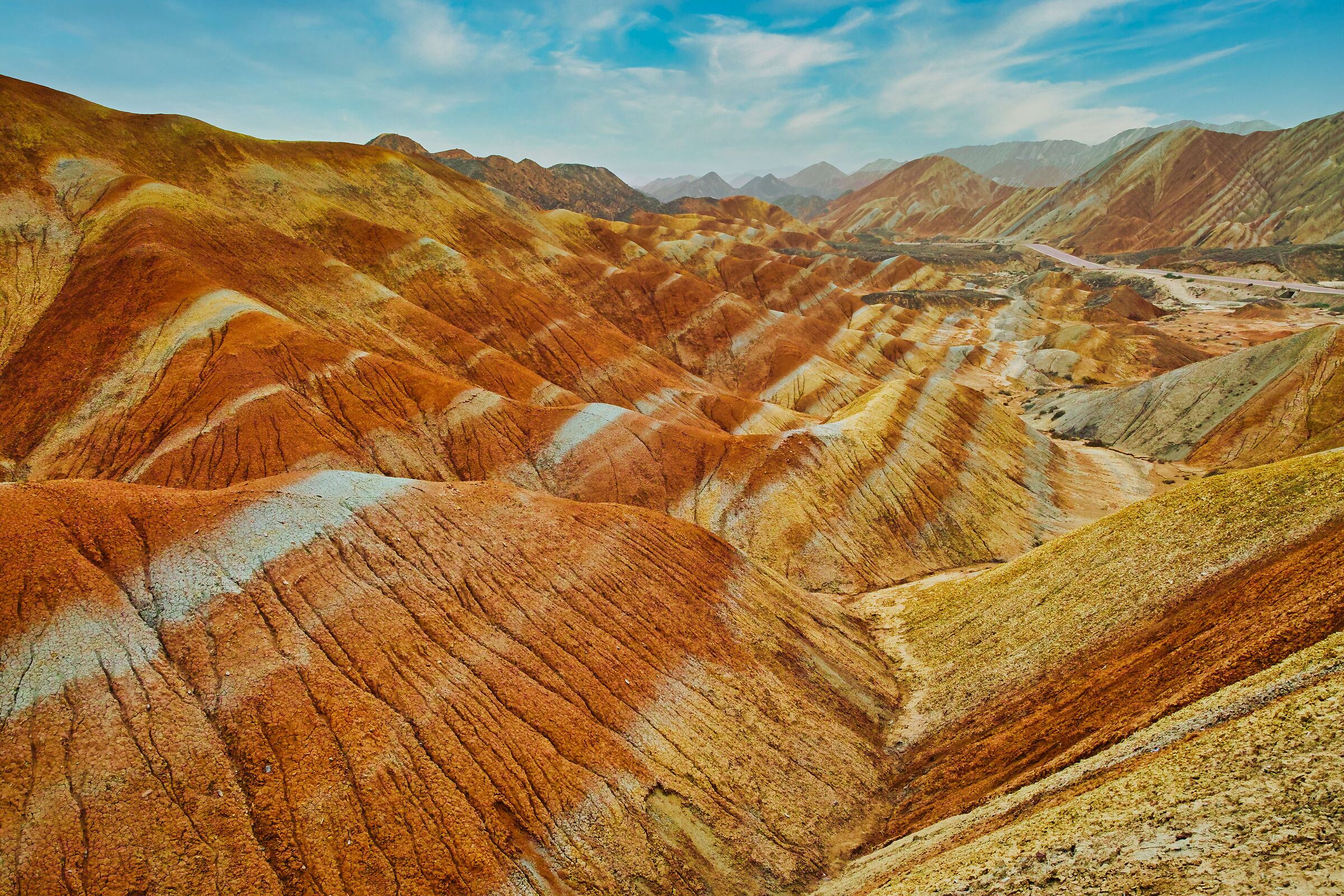 the rainbow mountains in the Guanzu