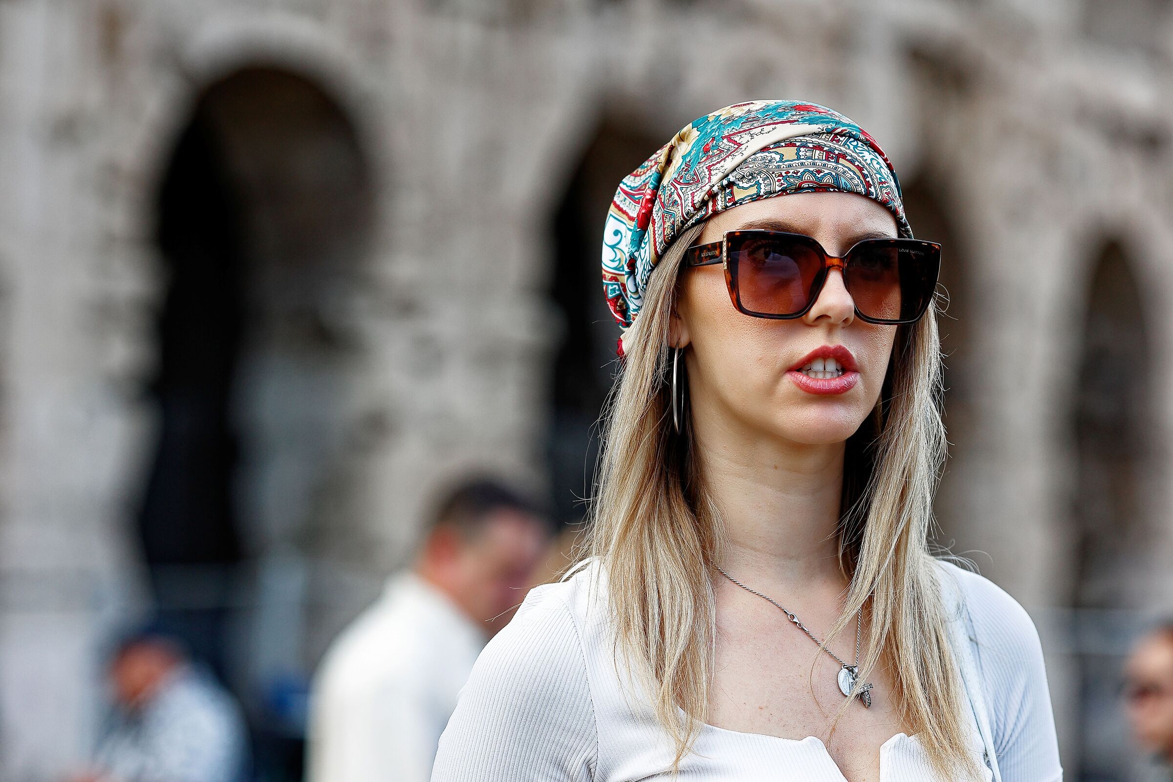 A hippie at the Colosseum