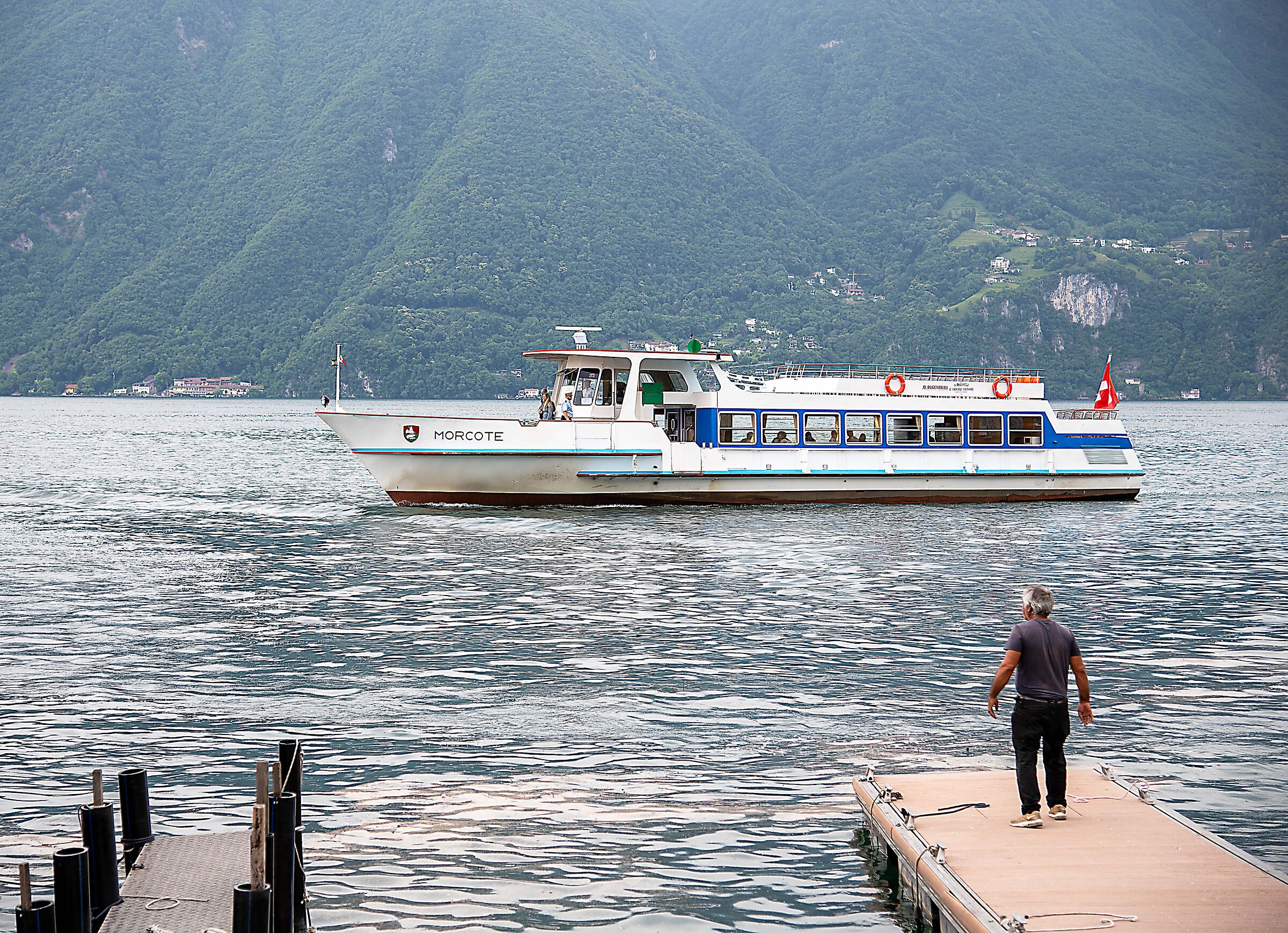 Boat on Lake Lugano