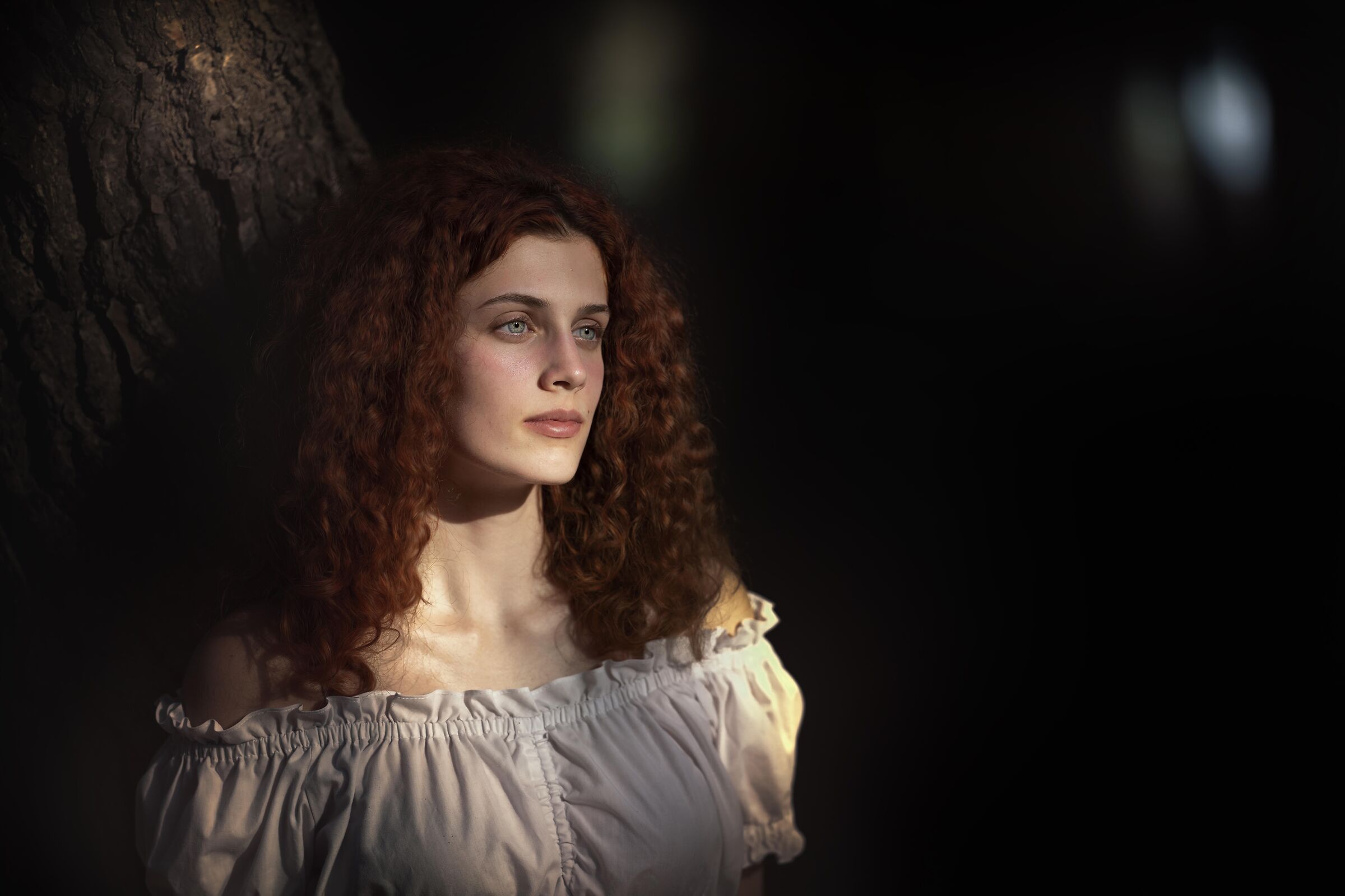 Portrait in the woods, natural light