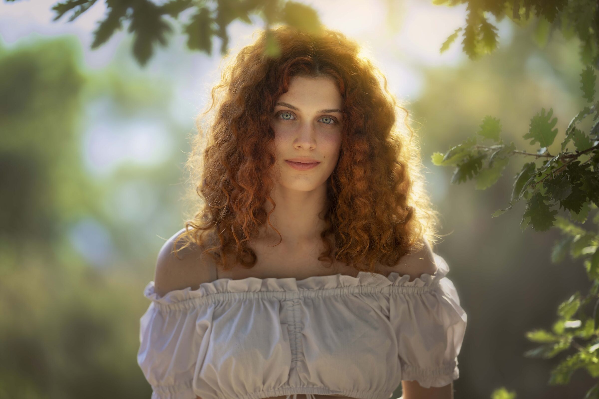 Portrait in the woods, natural light