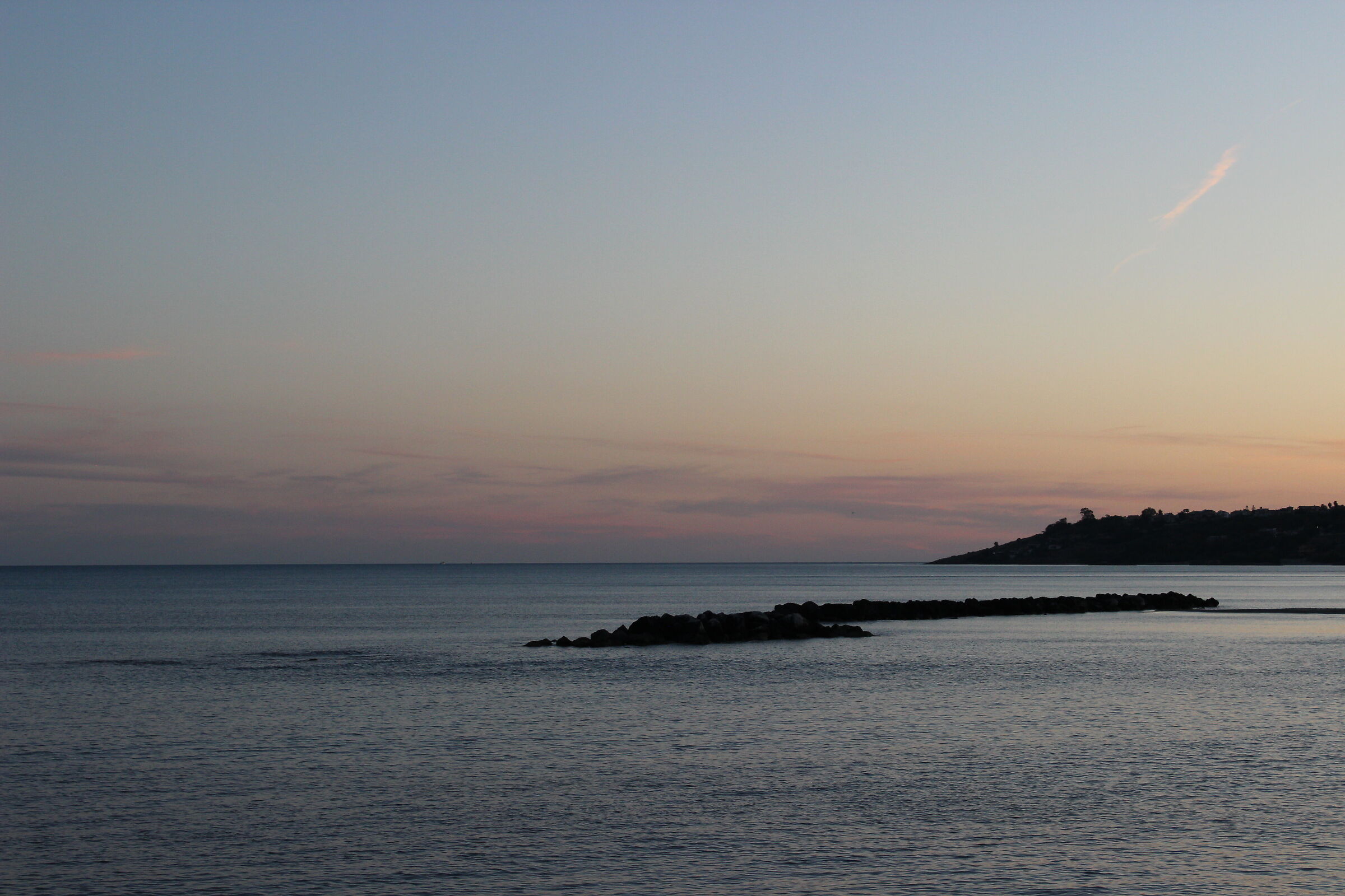 Breakwater silhouettes