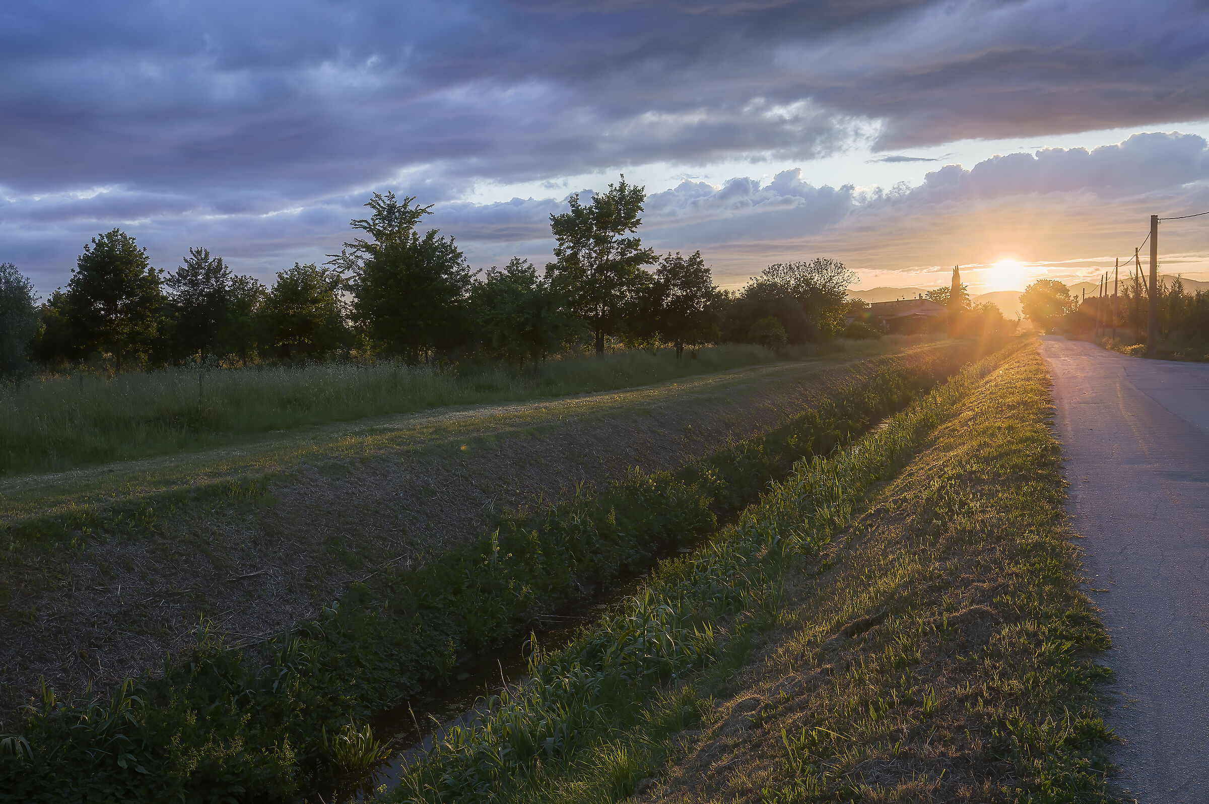 Sunset in the countryside