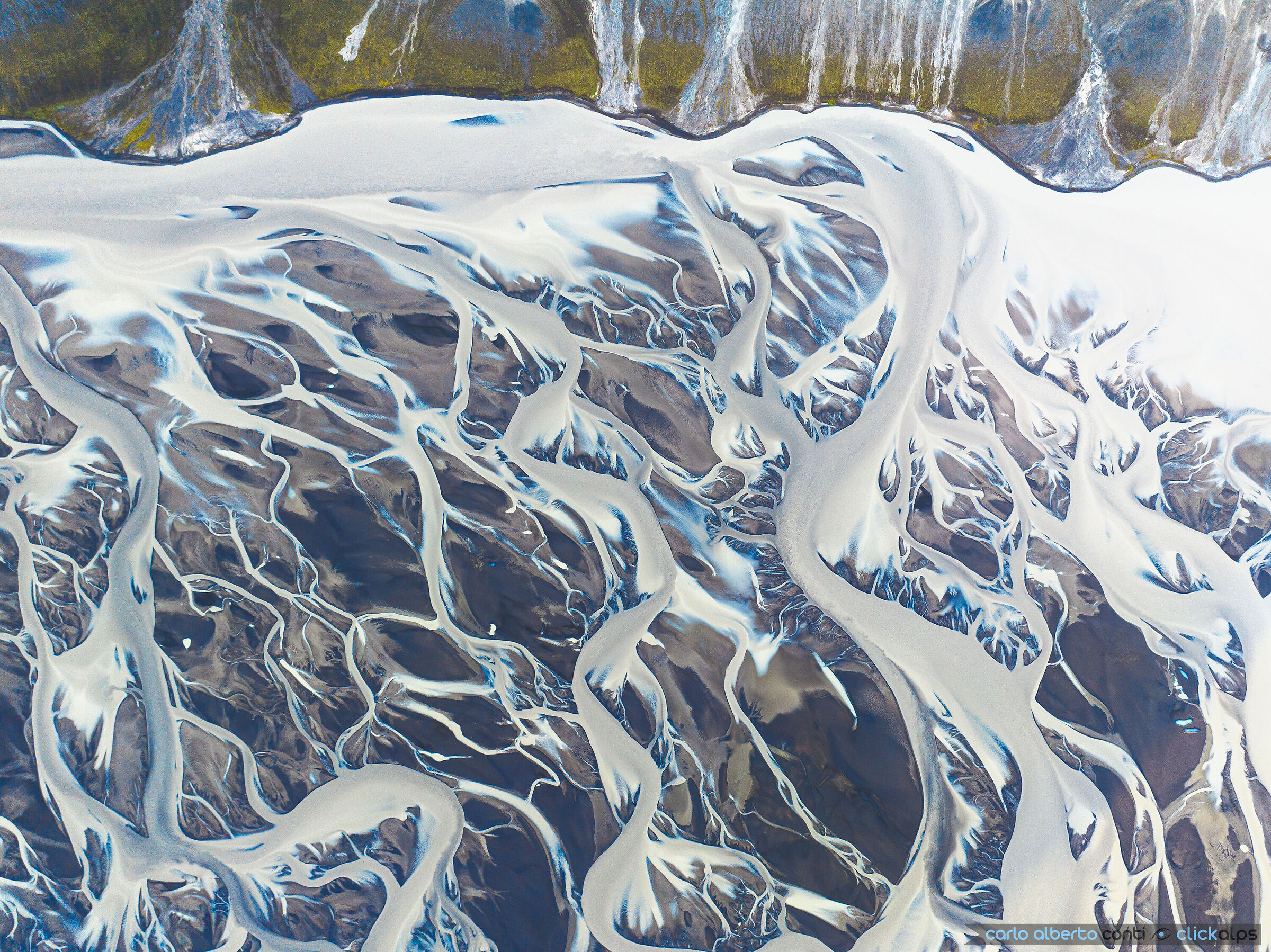 iceland river abstract