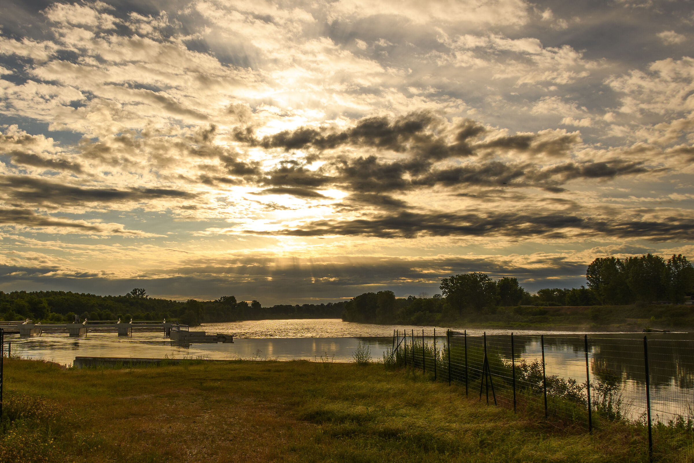 The Po at 6 a.m. at the end of May