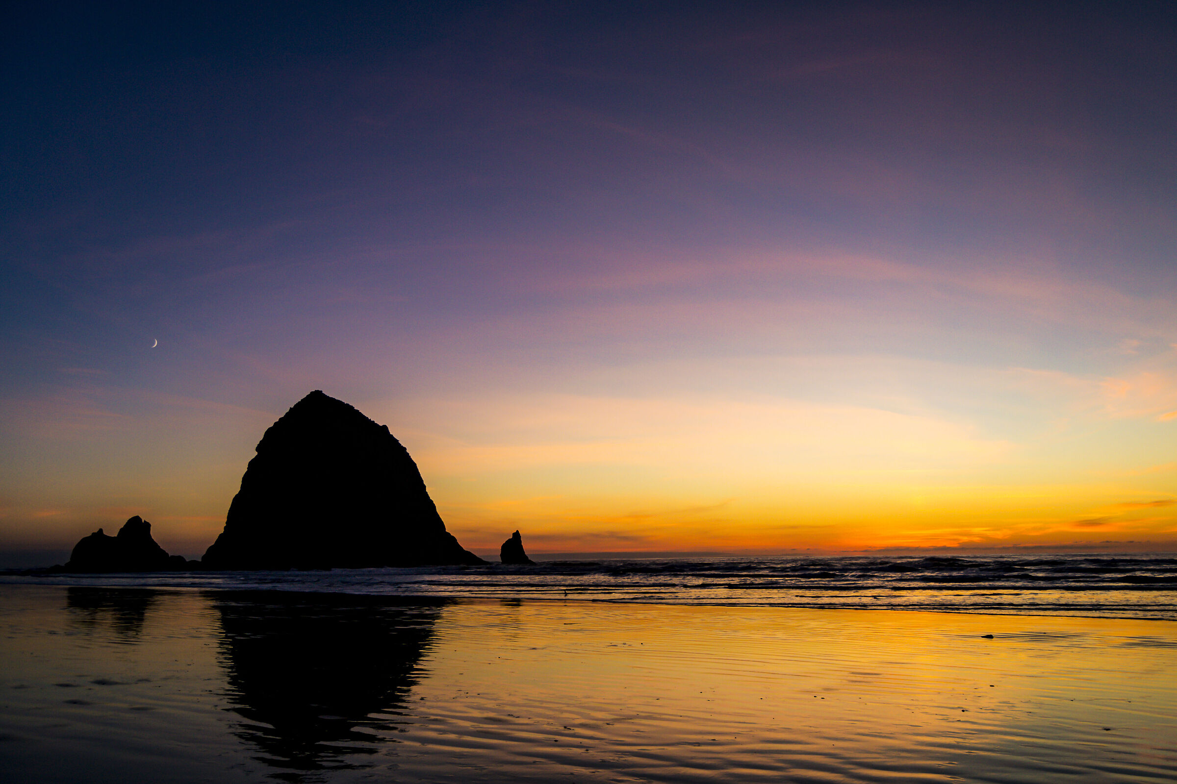 Sunset in Cannon Beach, Oregon