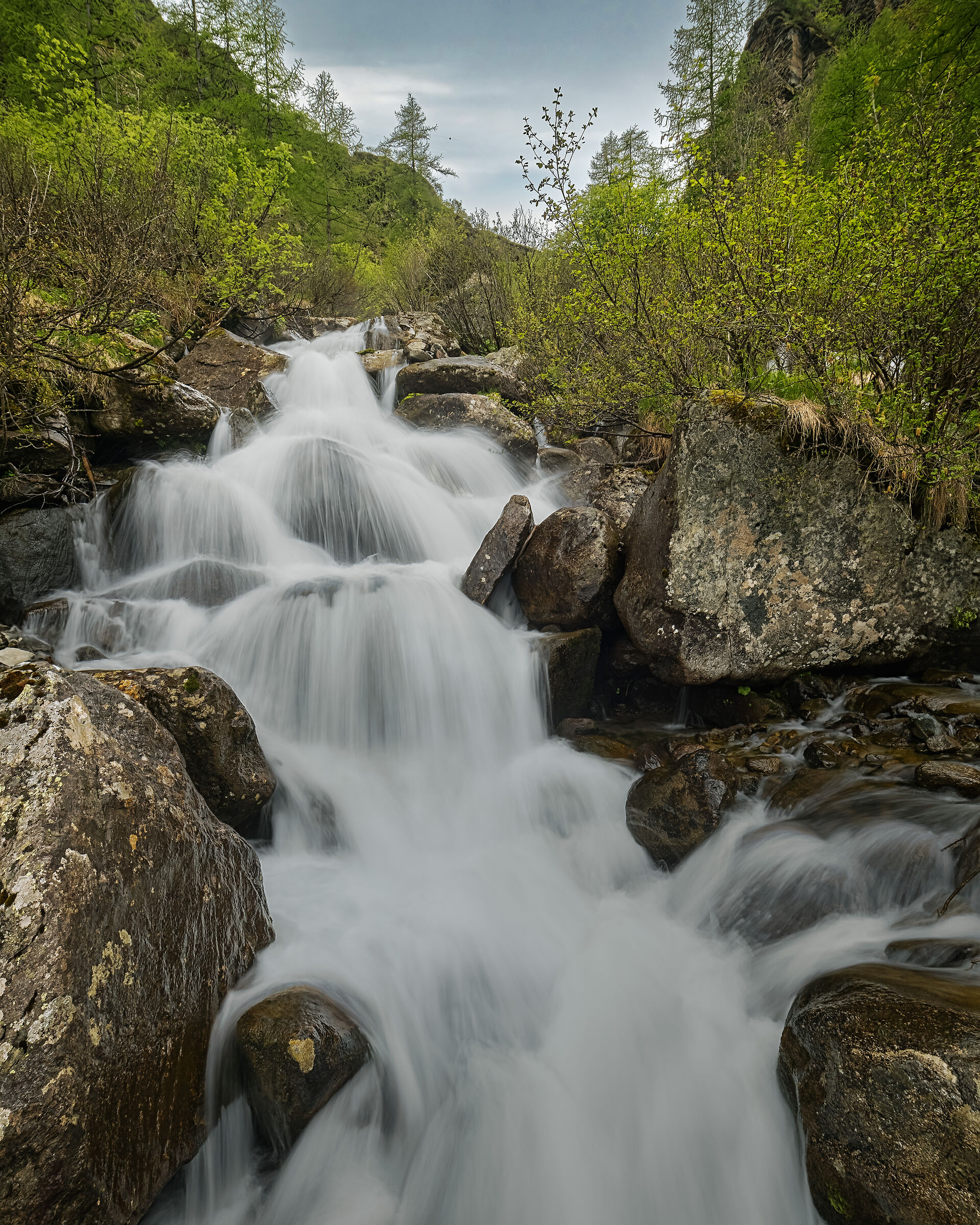 La cascata sul torrente Bors