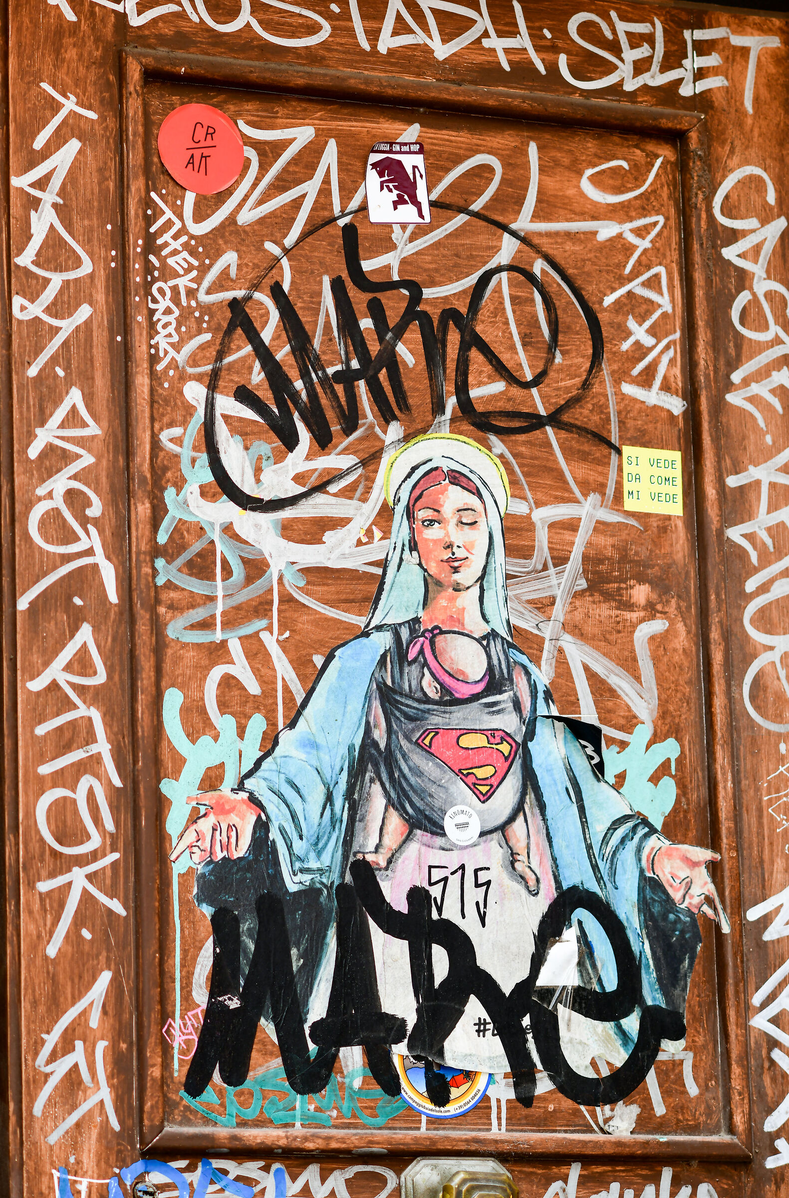 Una "strana" Madonna a Roma Trastevere.