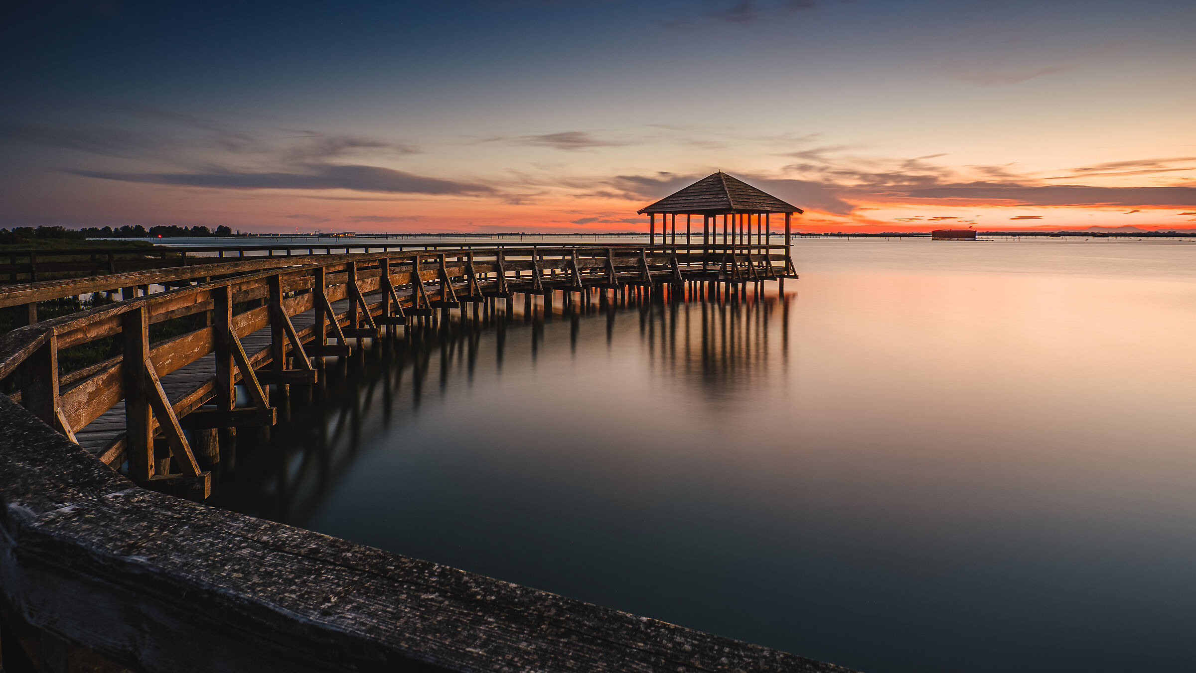 Walkway over the lagoon
