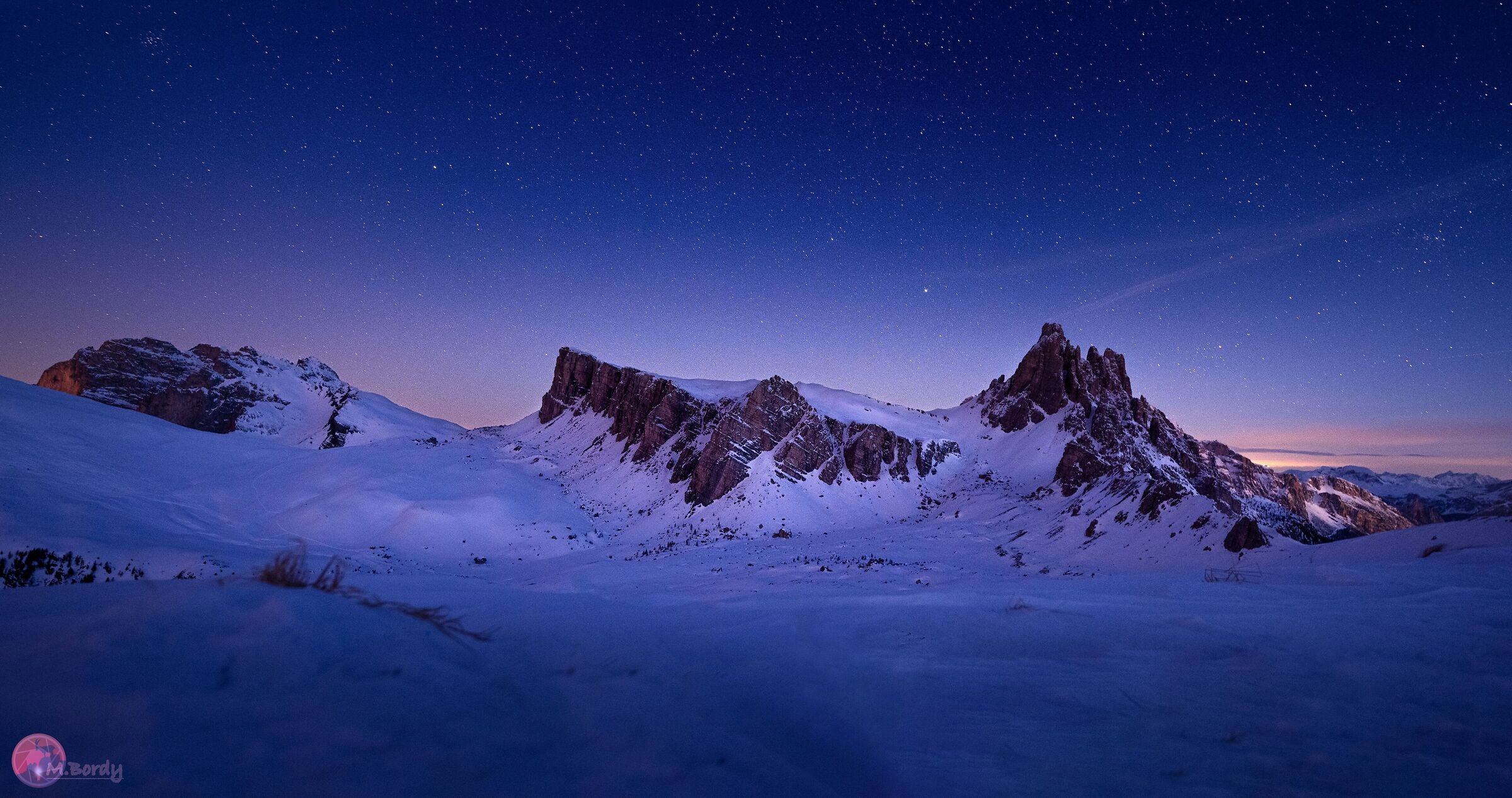Notte nelle Dolomiti ampezzane