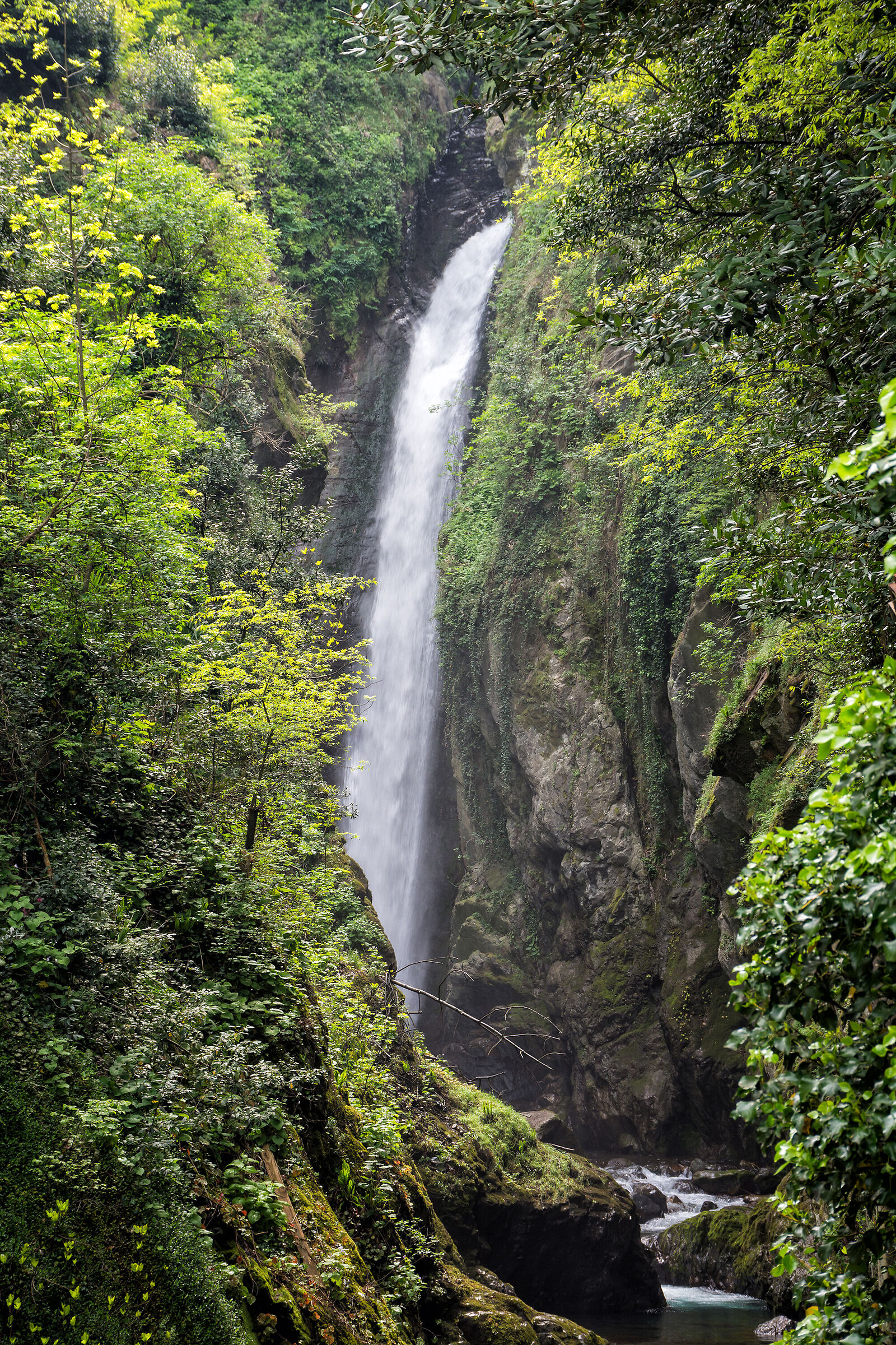The waterfall in the Orrido di Nesso