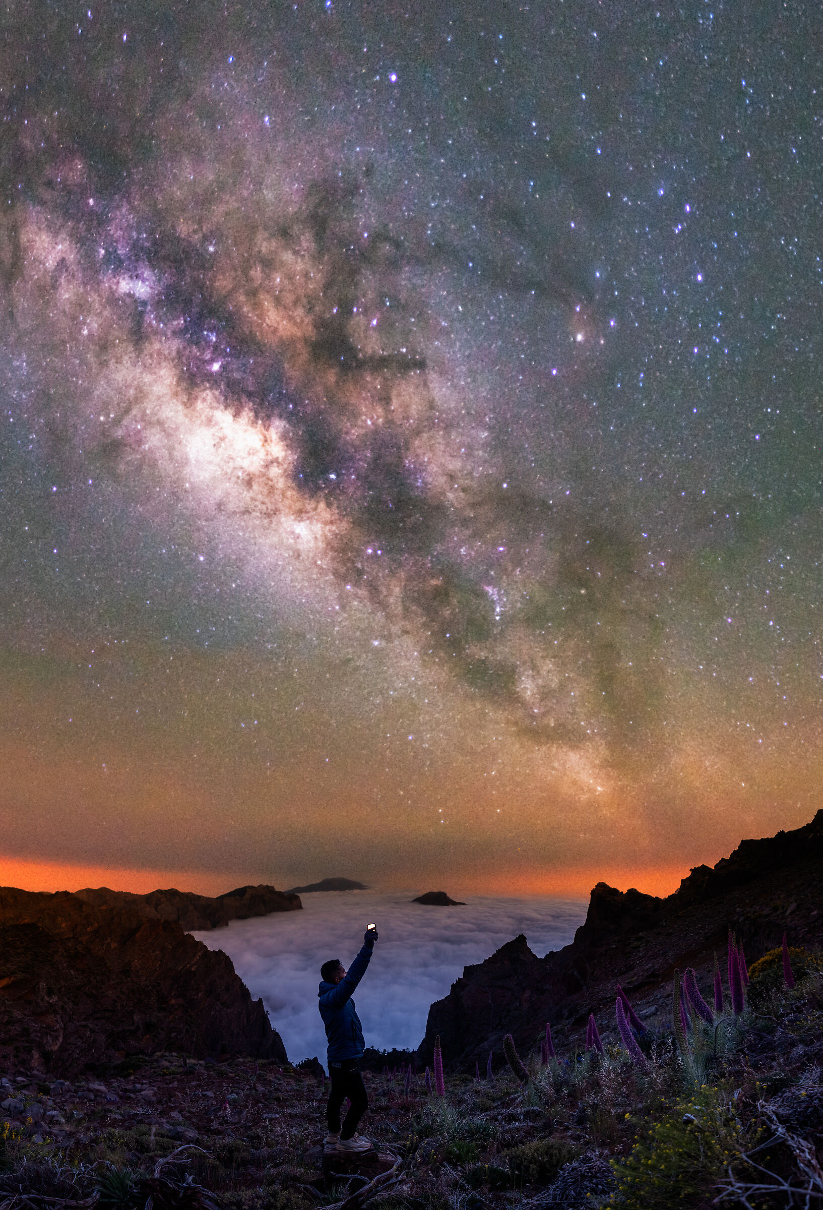 lattiginoso e mare di nuvole a la Palma